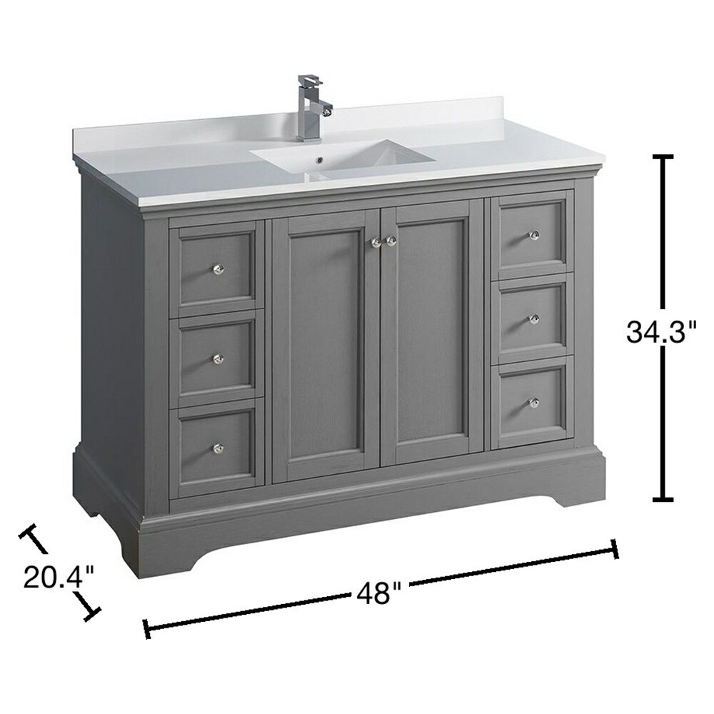 Fresca FCB2448GRV-CWH-U Bath-Vanity-Combo - View #11