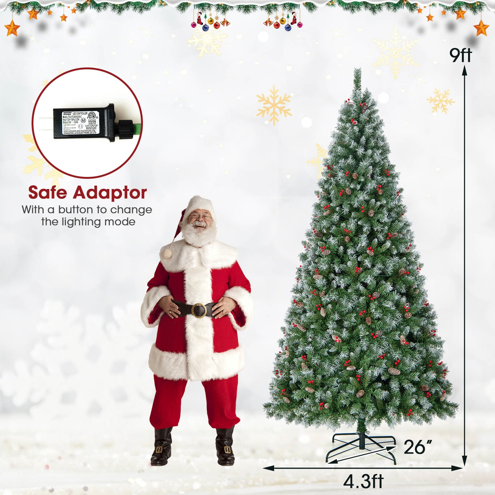 WELLFOR CM-HJY-23534US Artificial-Christmas-Trees - View #6