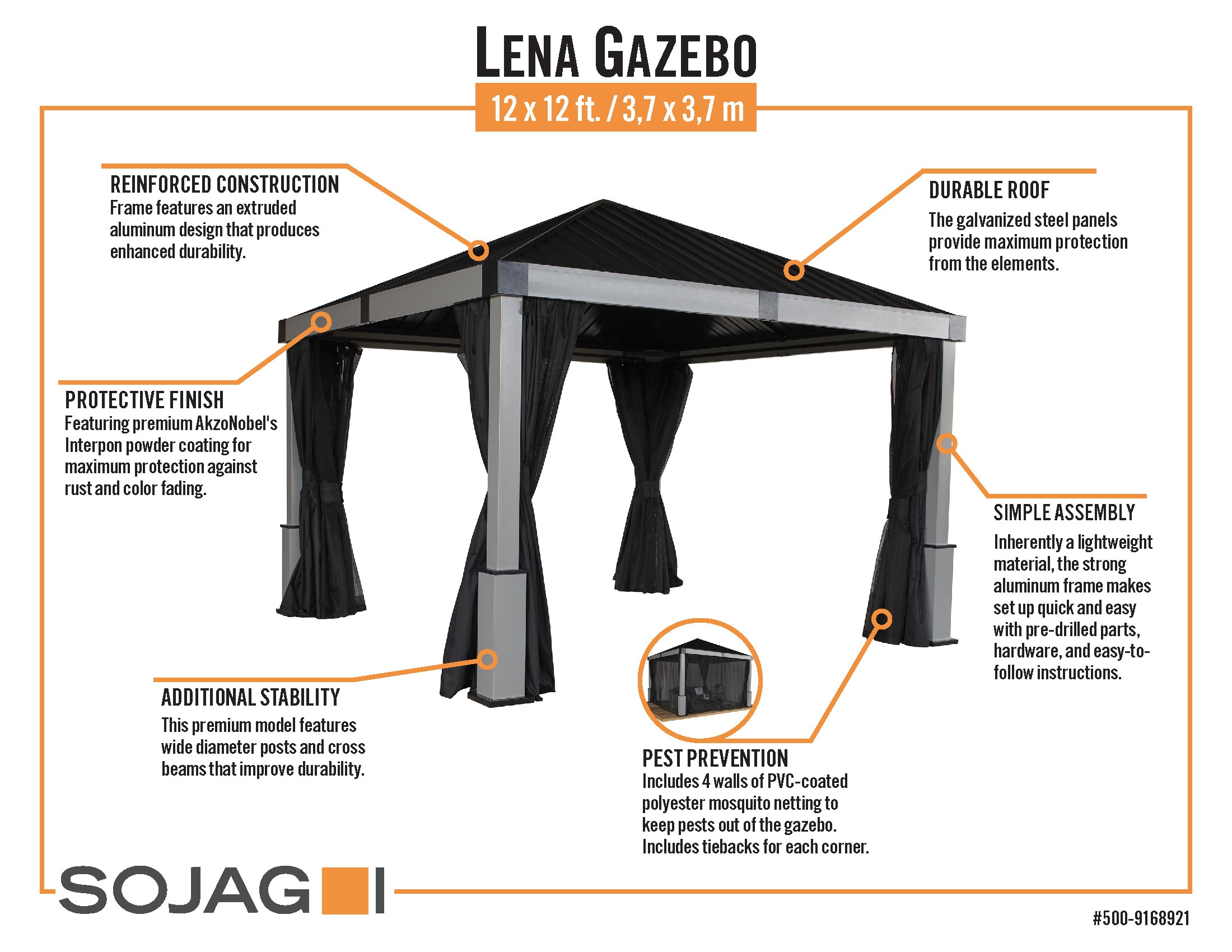 Sojag 500-9168921 Wood-Resin-Gazebos - View #13