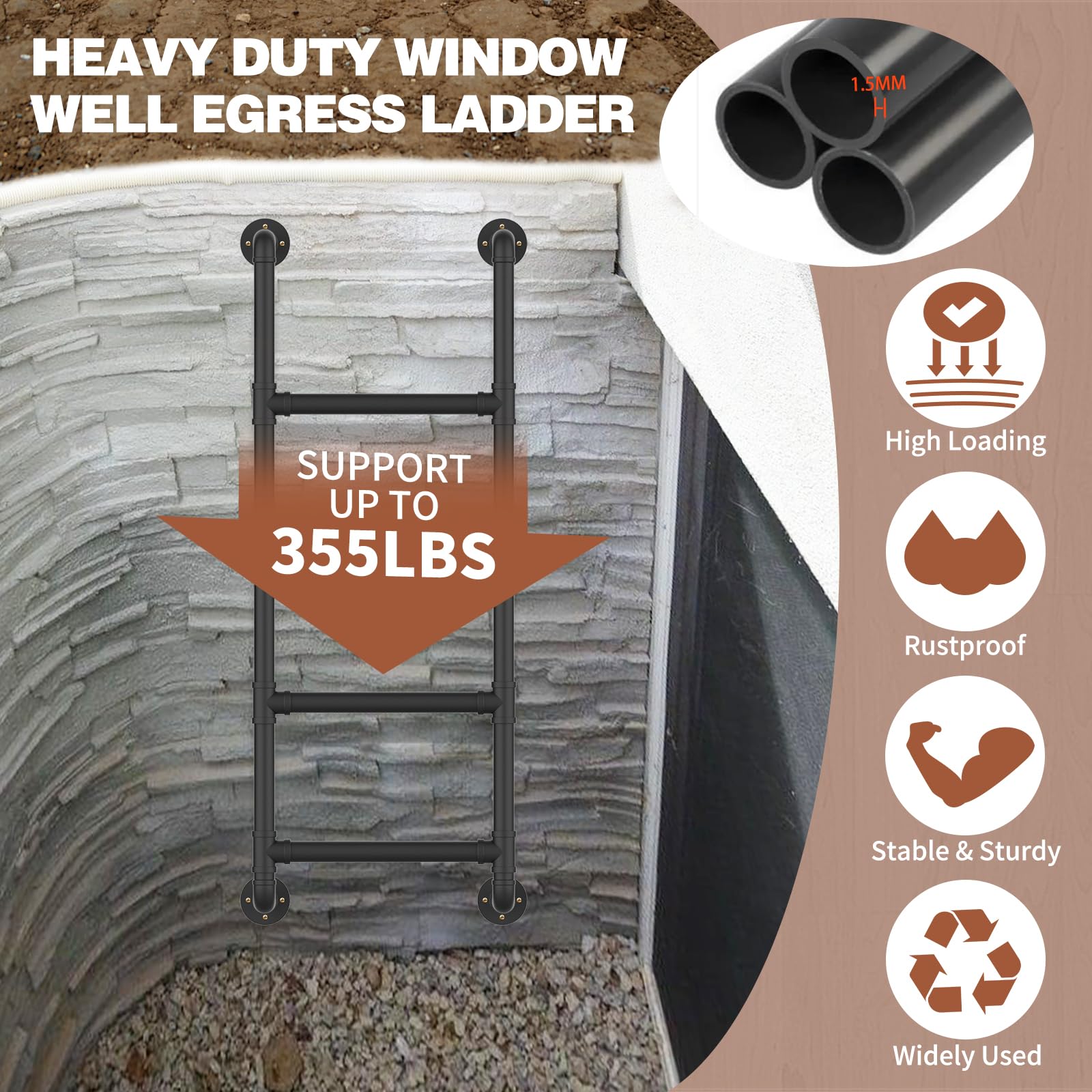 SenQWFa LDC0819C389 Escape-Ladders - View #3