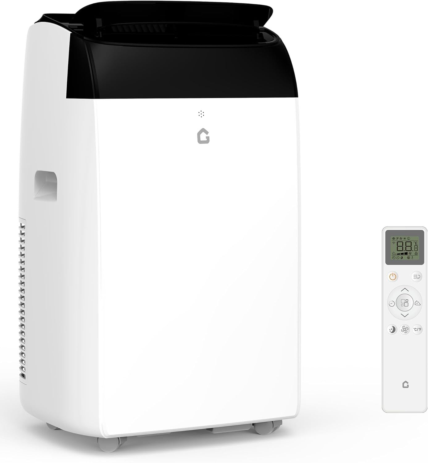 Qeetex LSHQQPHO-0XJ34SDC 14000 BTU  Portable Air Conditioner with Dehumidifier and Fan Cools up to 750 Square Feet  Features Remote Control  Auto Oscillation  Sleep Mode
