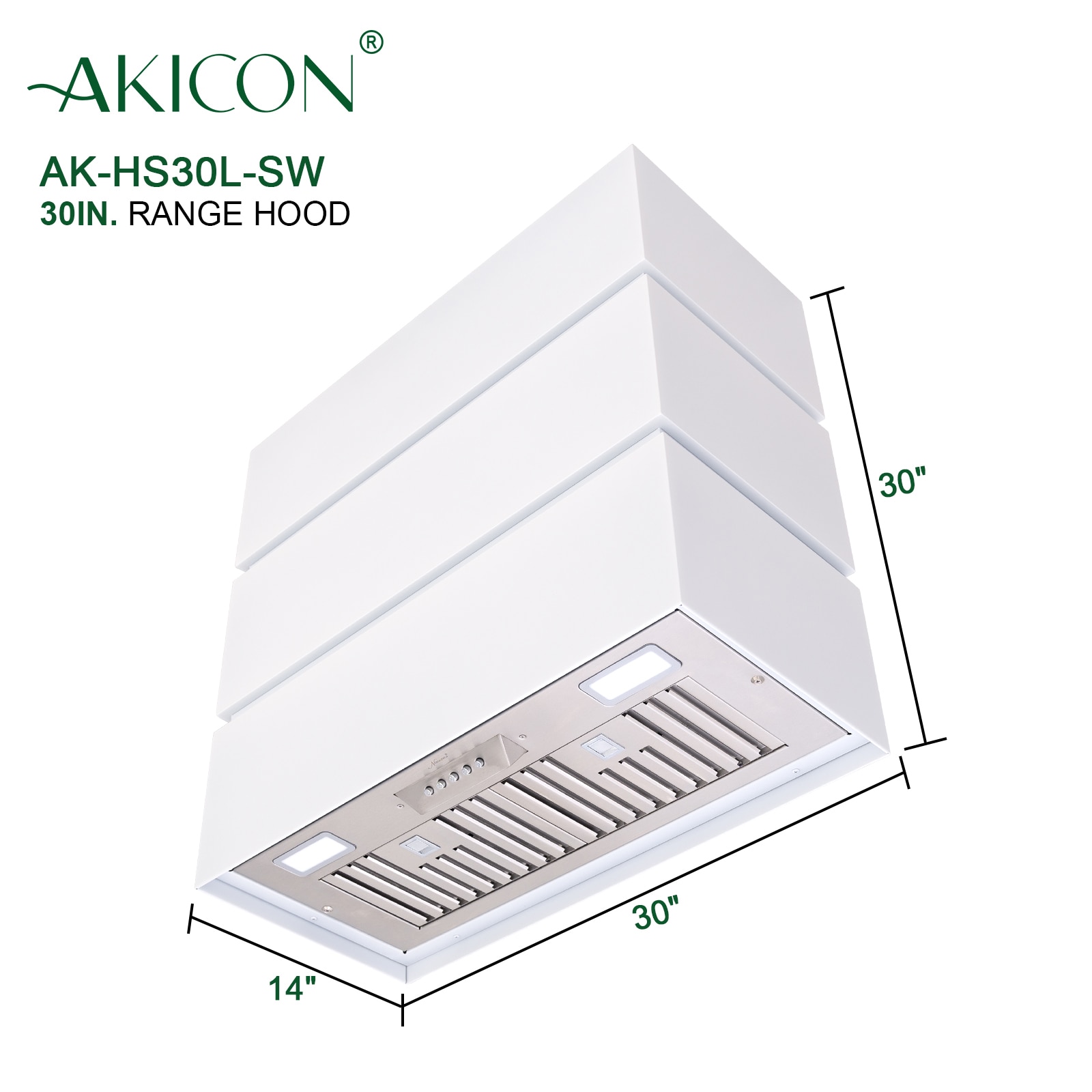 Akicon AK-HS30L-SW Wall-Mounted-Range-Hoods - View #6