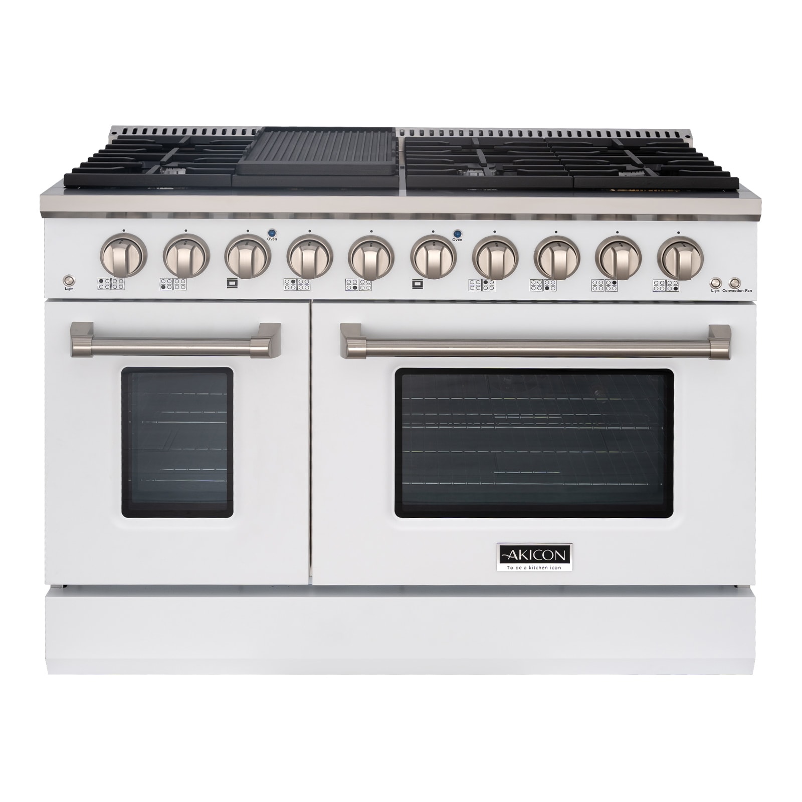 6.7 cu. ft. Double Oven Dual Fuel Gas Range with Self-Cleaning Convection  Oven in Stainless Steel