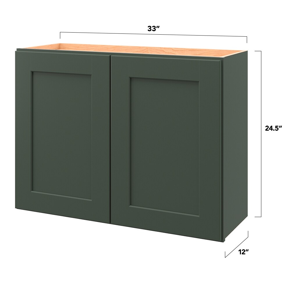 allen + roth Galway 33-in W x 24.5-in H x 12-in D Sage Wall Fully ...