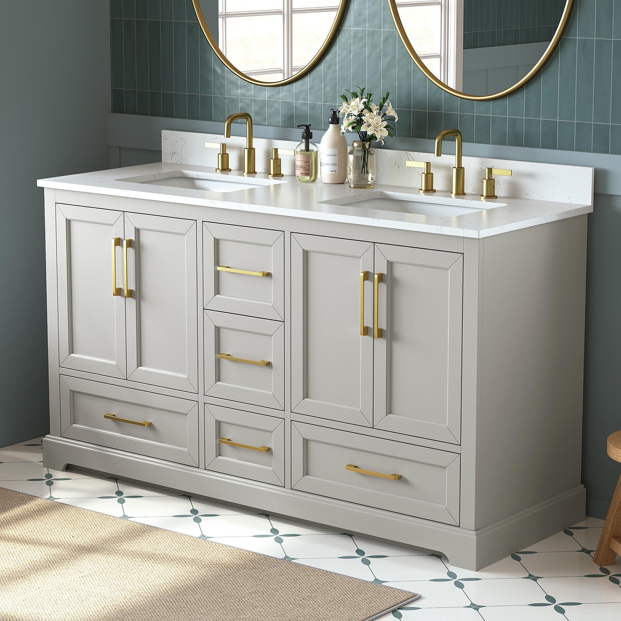 DELUXE LIVING V24028-60FG Bath-Vanity-Combo - View #11