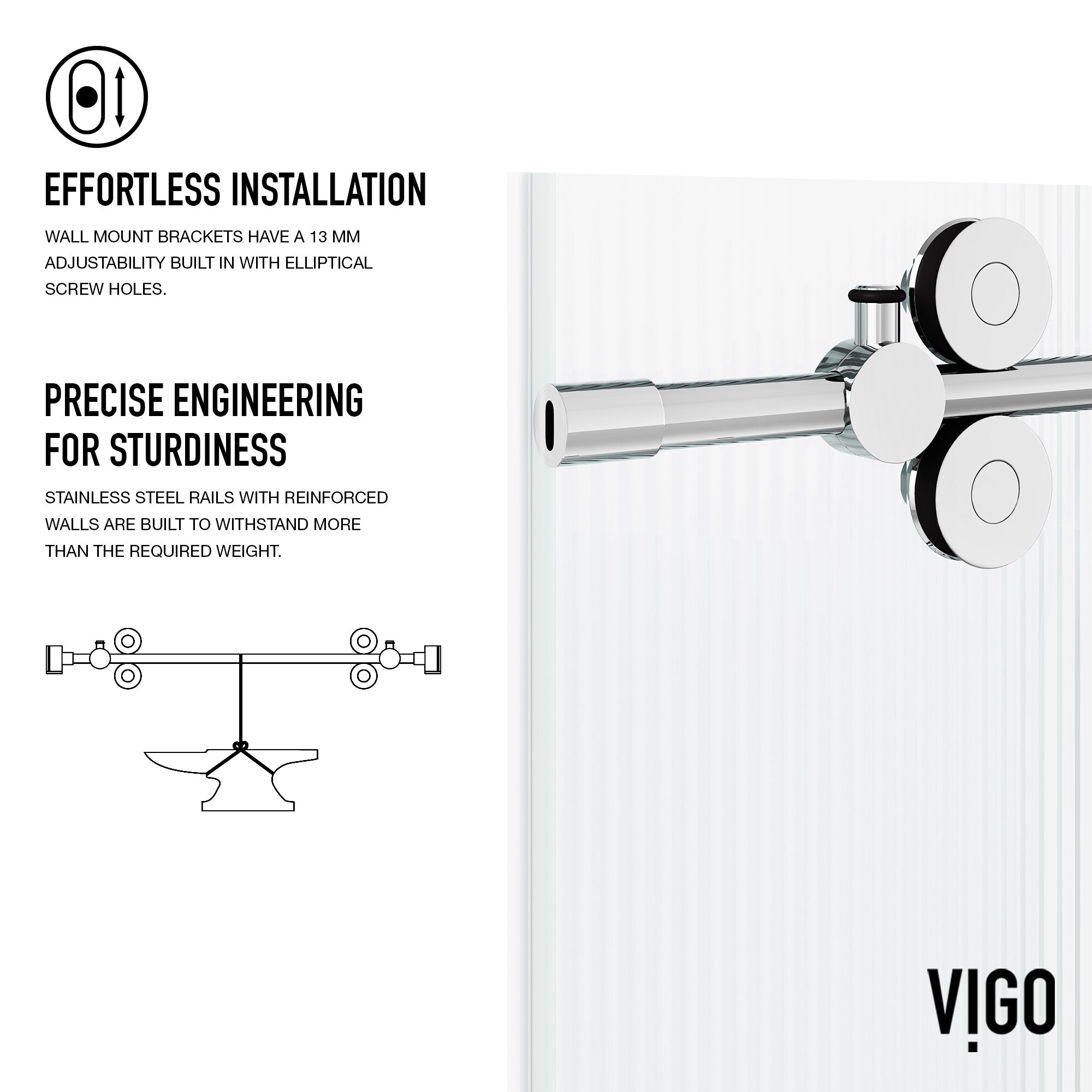 VIGO VG6041CHFL6074L Shower-Doors - View #9