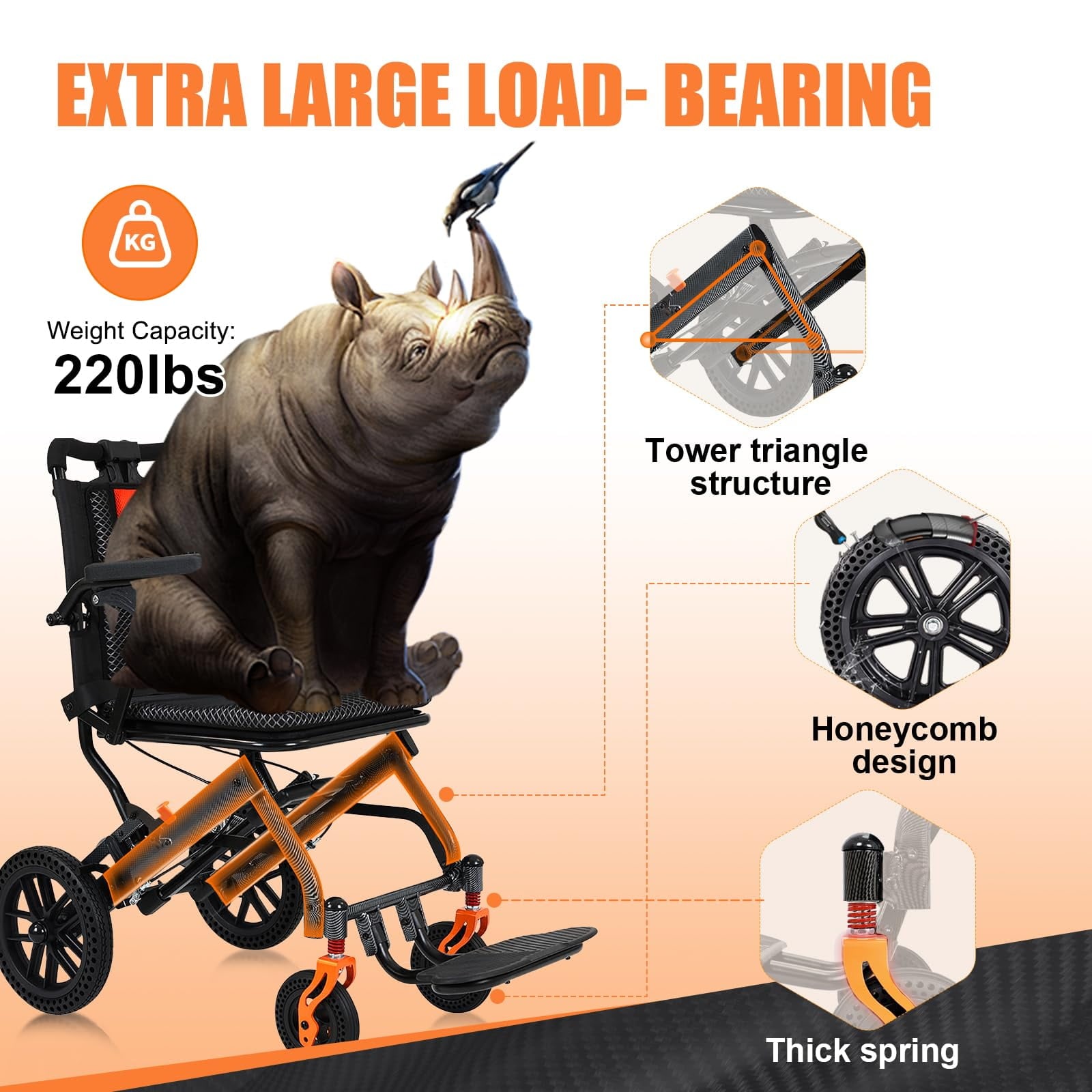 Kazeila Z1413-8-2-FWN009 Walkers-Wheelchairs-Rollators - View #5