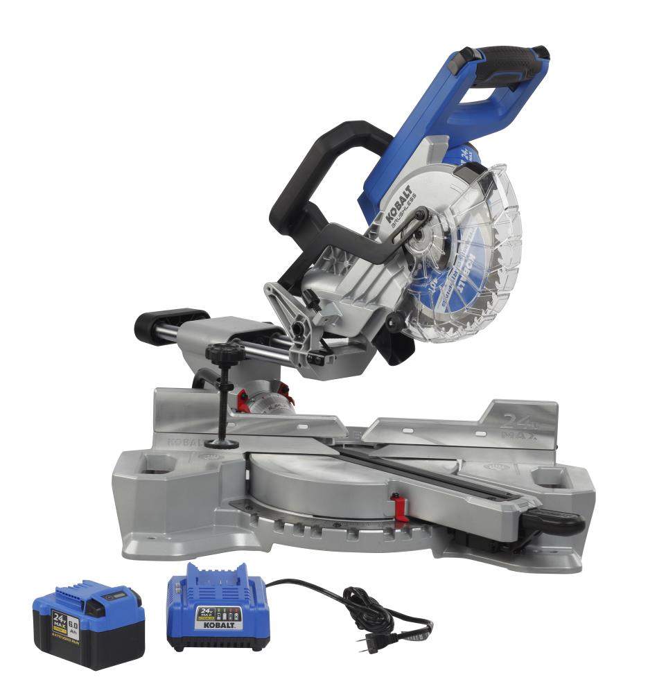 Kobalt 7-1 4-in 24-Volt Max Dual Bevel Sliding Compound Cordless Miter Saw  (Tool Only) 通販