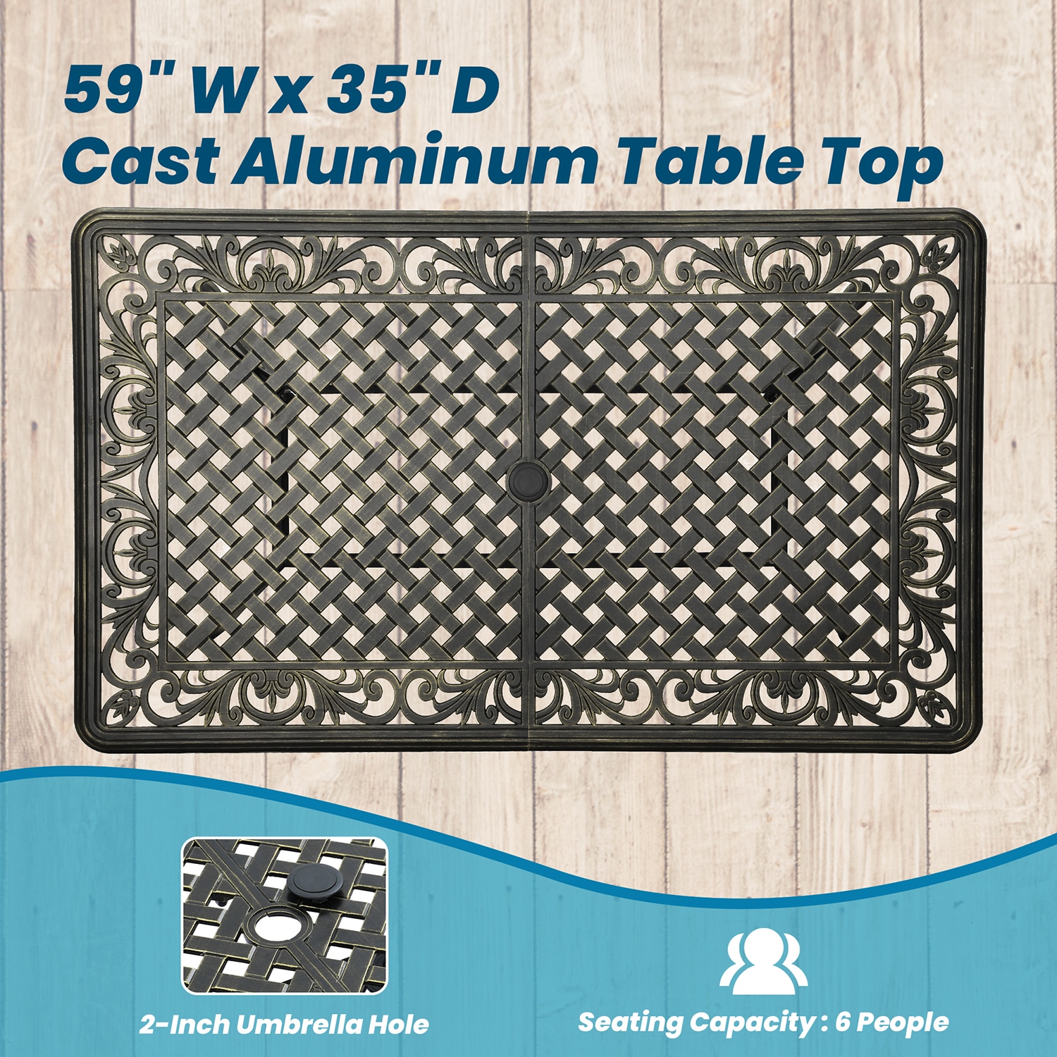 Mondawe MO-XG59SQ-BR Patio-Tables - View #3