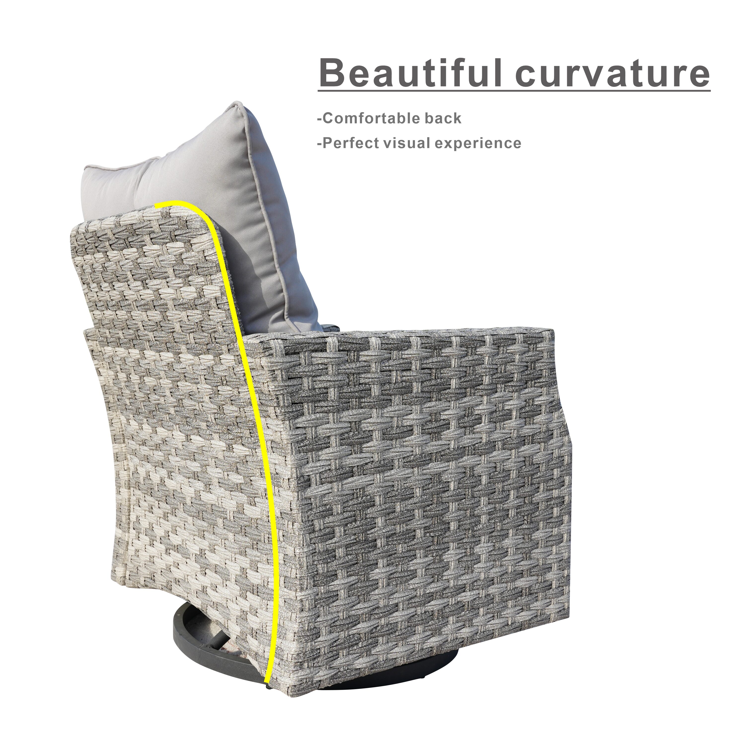 Direct Wicker DWC-2334SC-GR Patio-Chairs - View #8