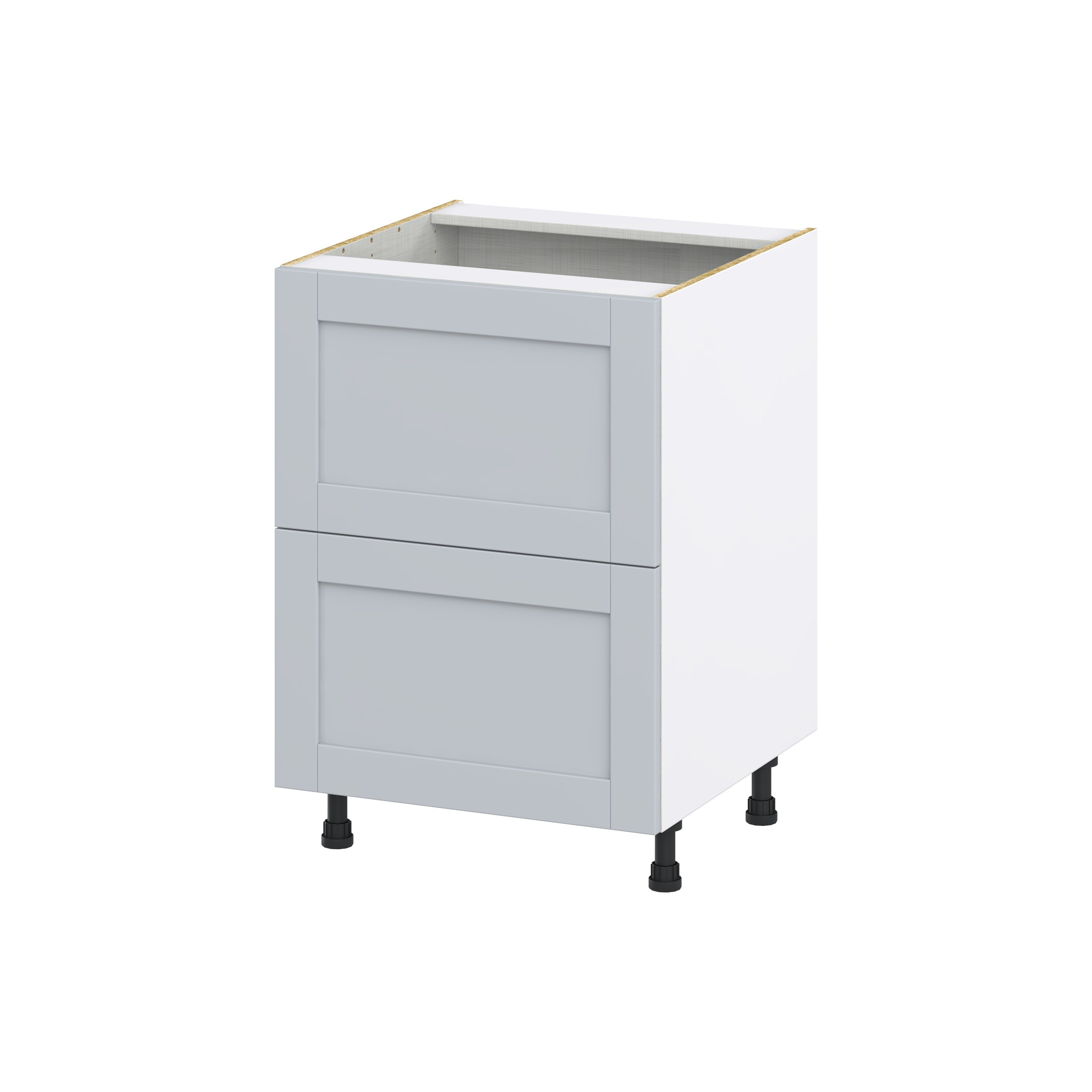 Hugo&Borg DSB2D24-CH Charlesberg 24-in W x 34.5-in H x 25-in D Light Gray 2 -Drawers Drawer Base Fully assembled Cabinet Slab)