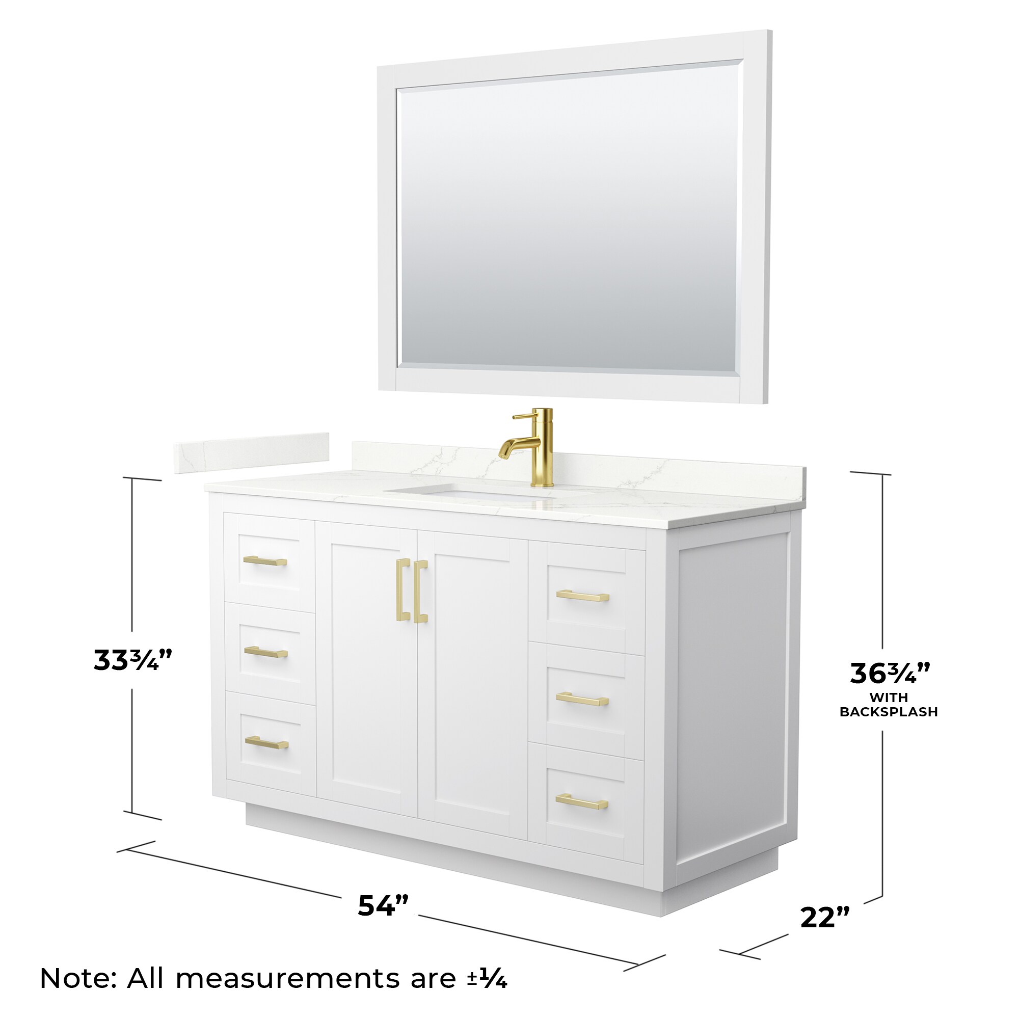 Wyndham Collection WCF292954SWGGTUNSM46 Bath-Vanity-Combo - View #6
