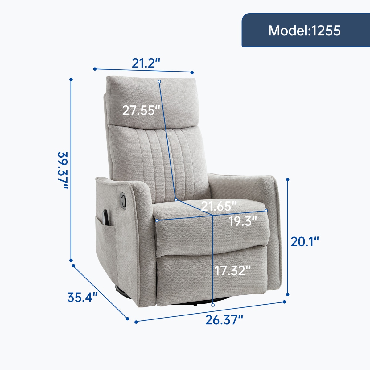 Streamdale Furniture W1803P321838 recliners - View #15