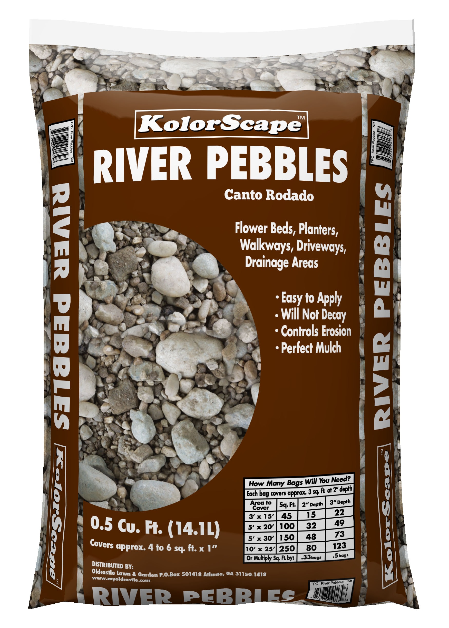 Kolor Scape Kolor Scape 0.5cu ft Gray River Rock in the Landscaping