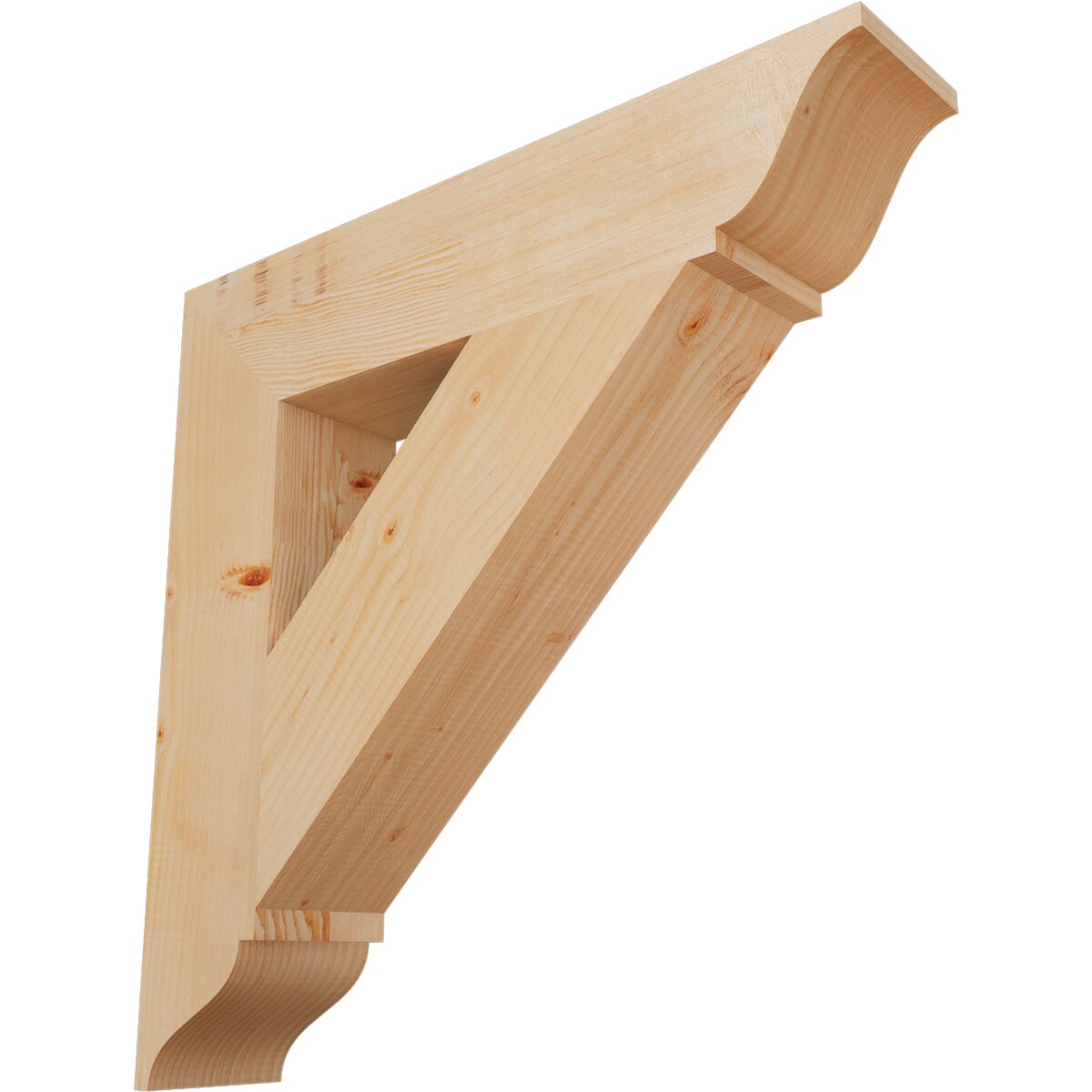 Ekena Millwork BKT06X30X30TRA01SDF Traditional traditional smooth 5-1/2-in x 30-in x 30-in Douglas fir Brown Wood Standard bracket