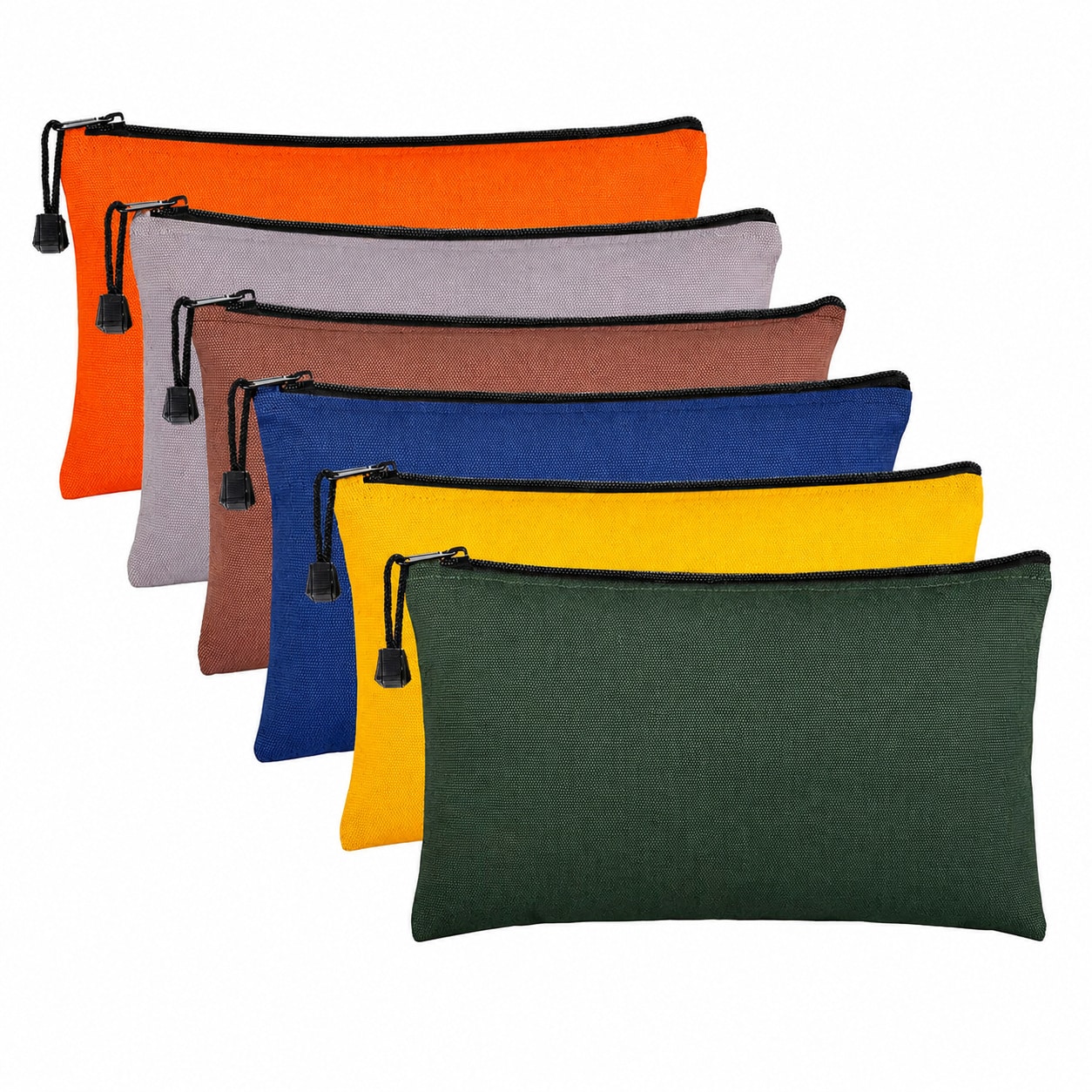 Avid Power 6 Pack Heavy Duty Canvas Tool Pouches Multi Purpose Organizer Bags