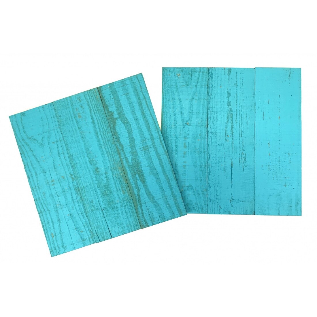 HomeRoots Set of Two Aqua Blue Rustic Wood Wall Art Hanging Panels in the  Picture Frames department at