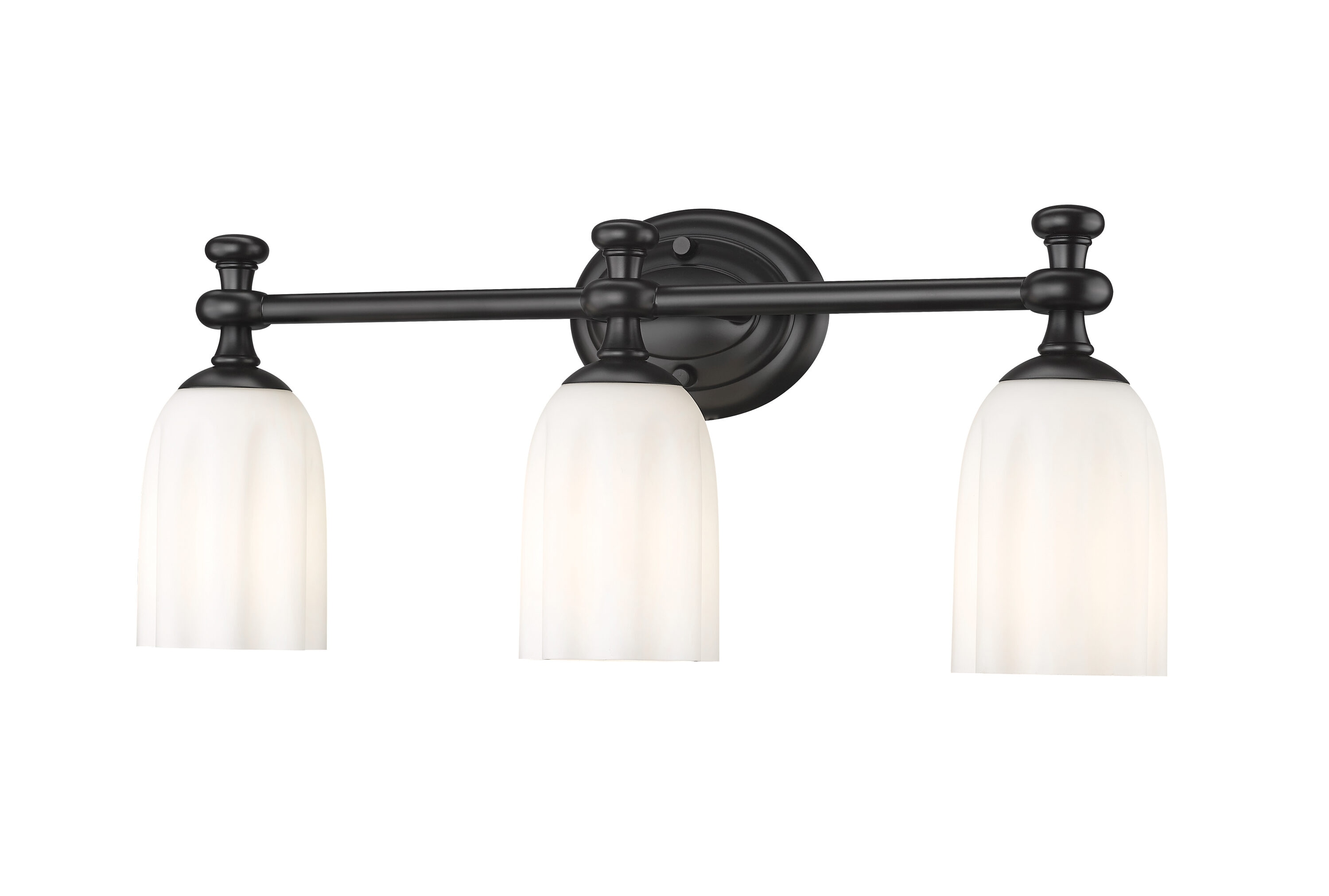 Z-Lite 1102-3V-MB Orion 22-in 3 -Light Matte Black Transitional Vanity light