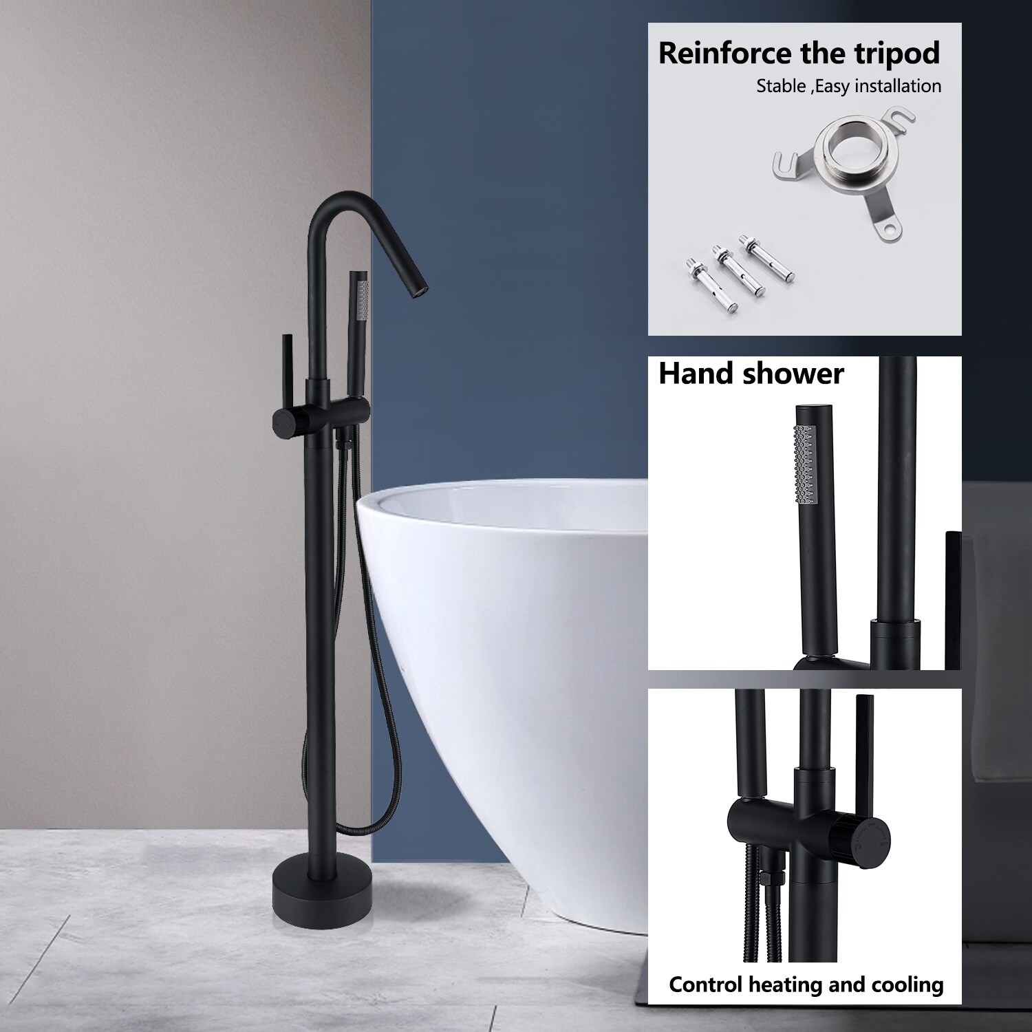 Topcraft FF034MB Roman-Tub-Faucets - View #11