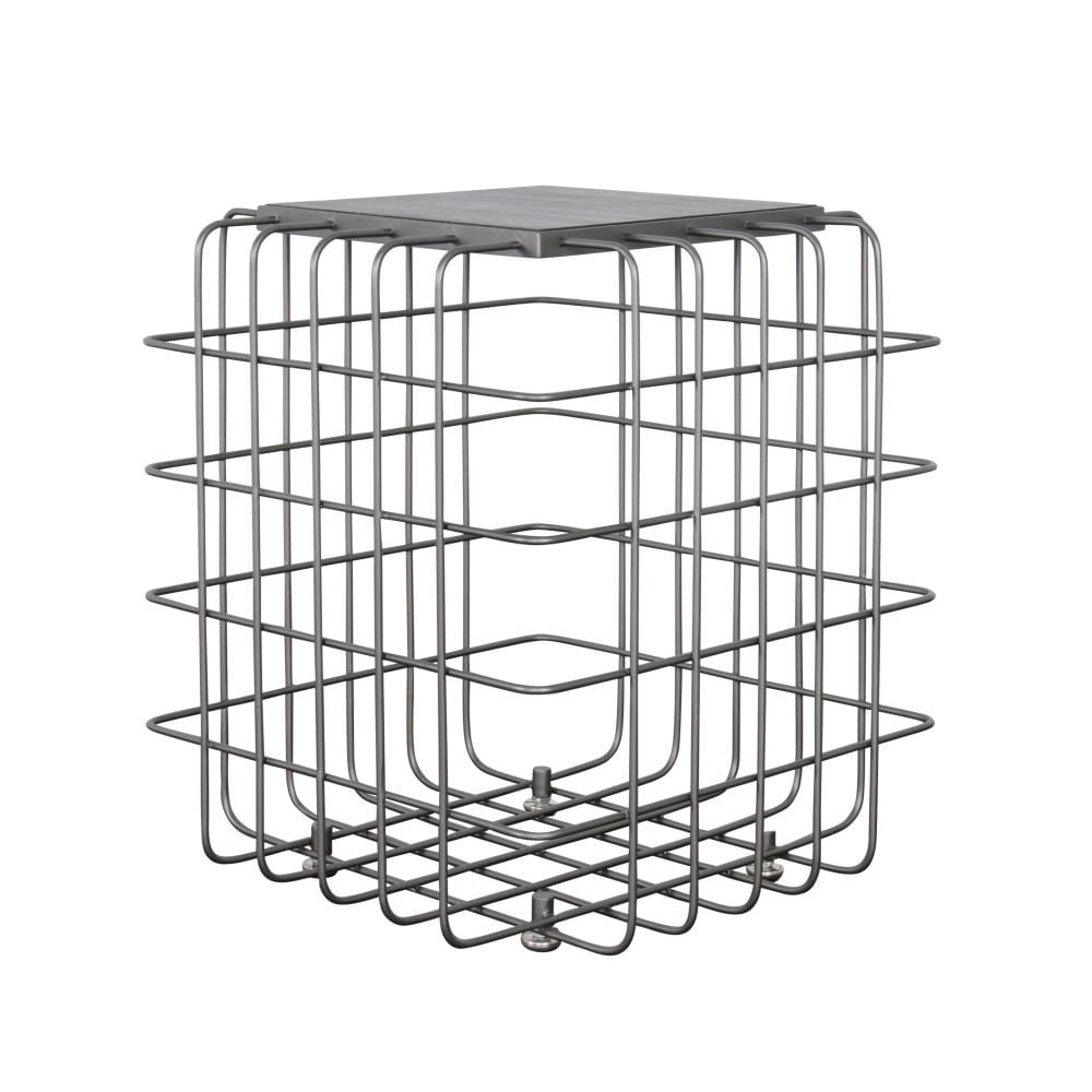 Varaluz 430A01RBZW  Casa 18-in W x 20-in H Rustic Bronze Wood Farmhouse End Table Assembly Required