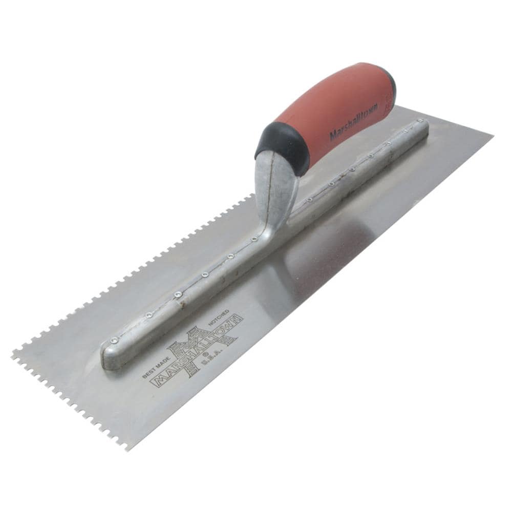 Marshalltown 641SD 1/8-in x 1/8-in x 1/16-in Ground Steel U-notch Ceramic Floor Trowel