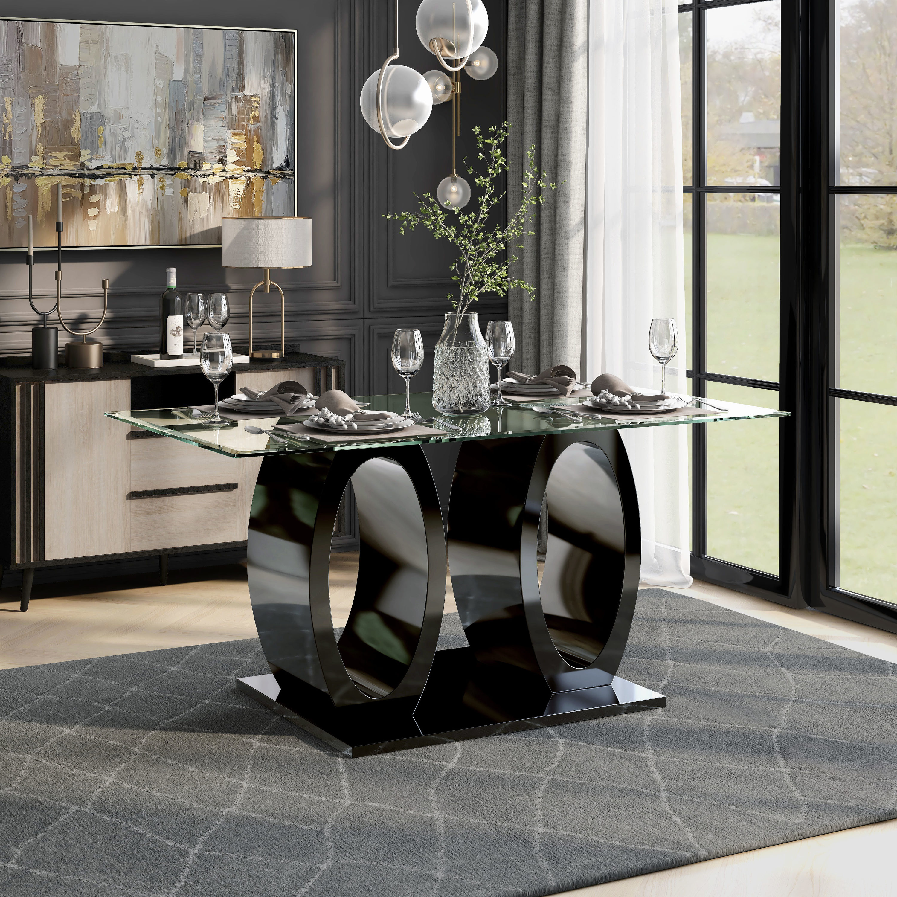 Furniture of America IDF-3825BK-T Dining-Tables - View #3
