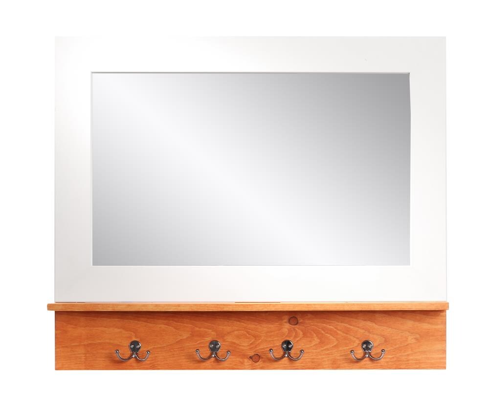 BrandtWorks 3S-358SL 32-Inches W x 27.5-Inches H Rectangle White Framed Wall Mirror