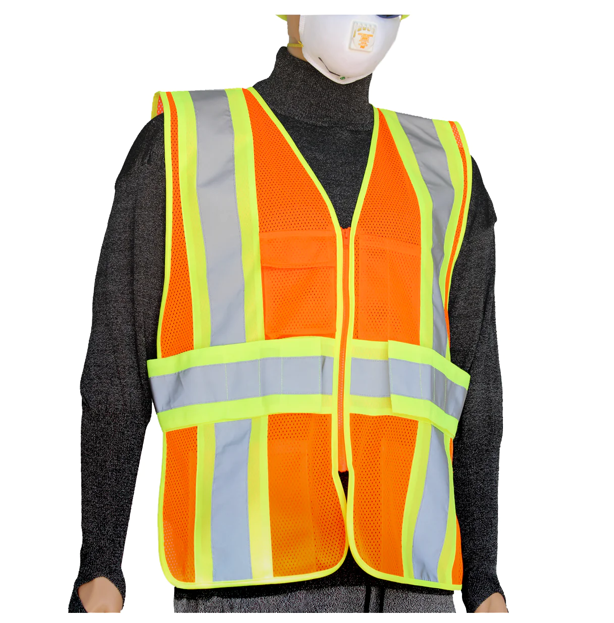Glow Shield Adult Unisex Orange Polyester High Visibility Safety Vest ...