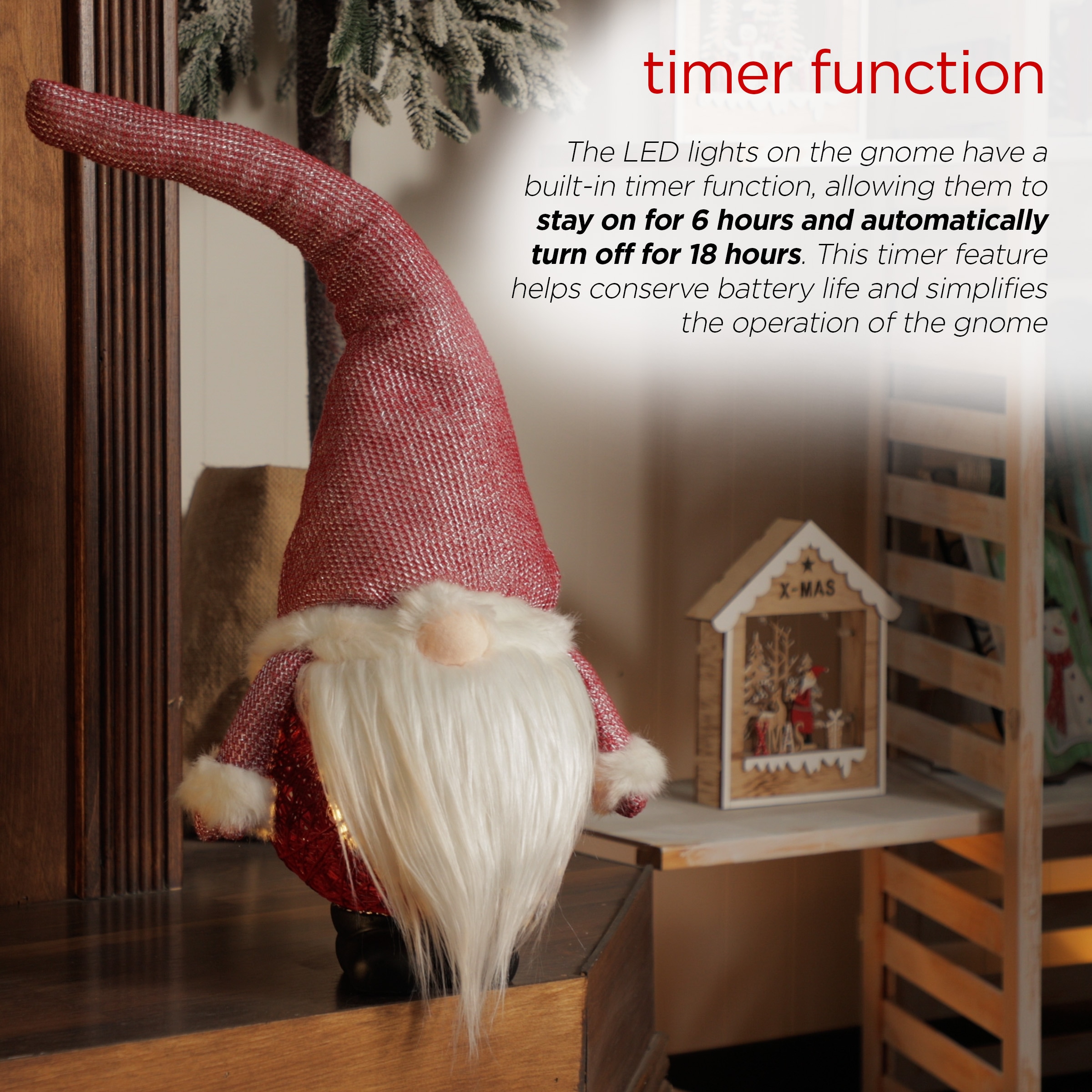 Alpine Corporation WIV228L-TM Table-Christmas-Decorations - View #3