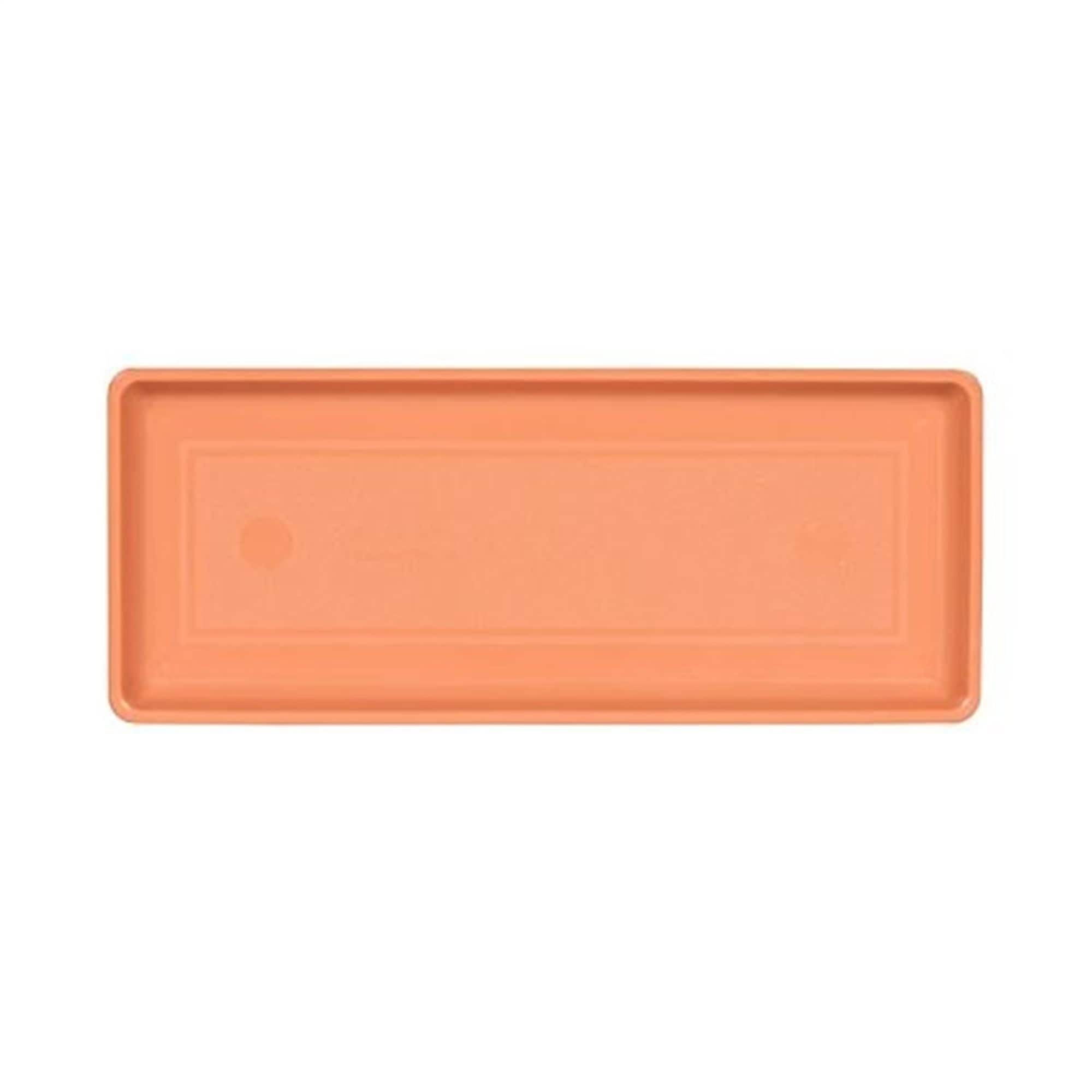 Novelty Manufacturing - Countryside Durable Plastic Flower Box Saucer Tray - Terracotta - 16.25in