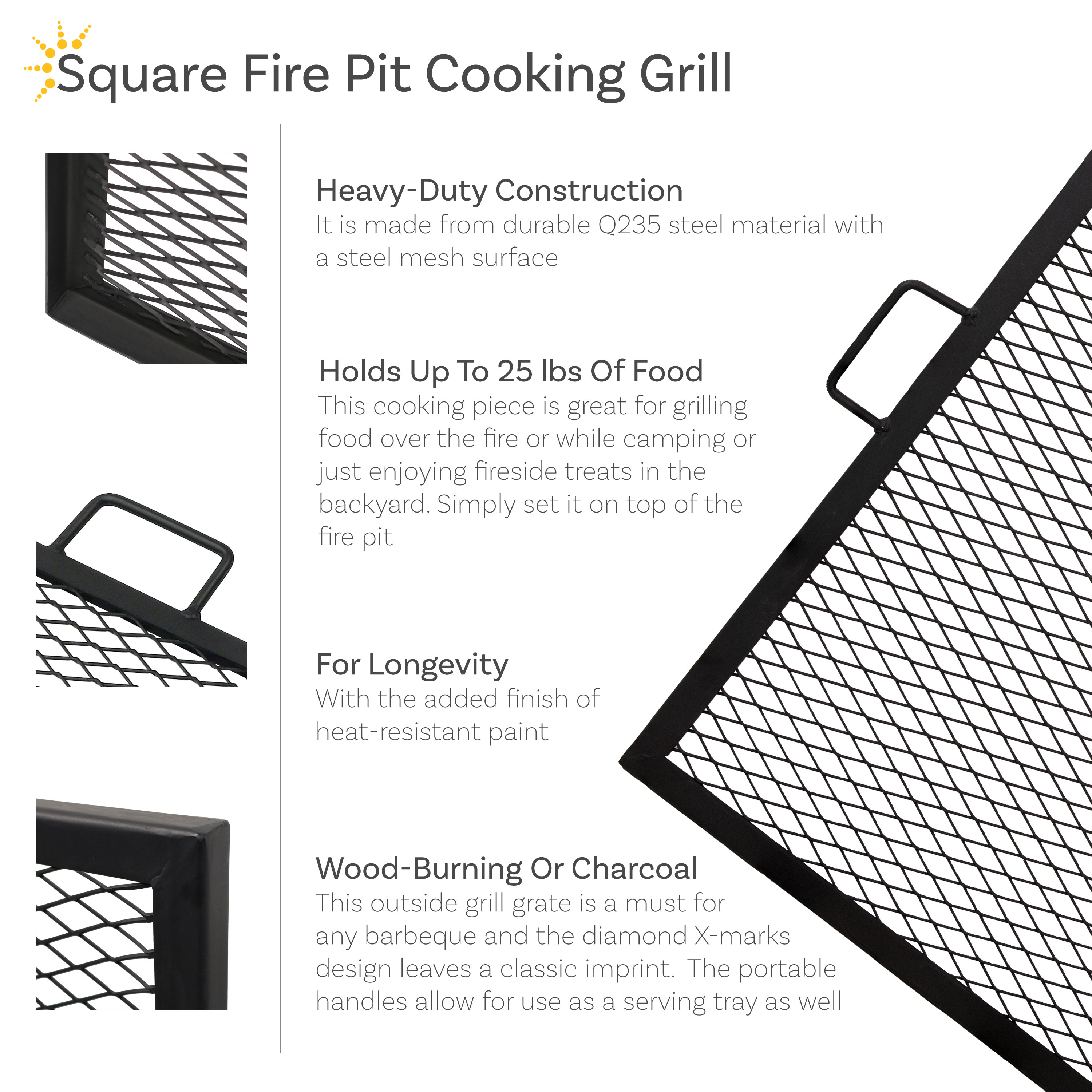 Sunnydaze Decor KF-SM30 Gas-Grill-Cookgrates-Warmracks - View #4