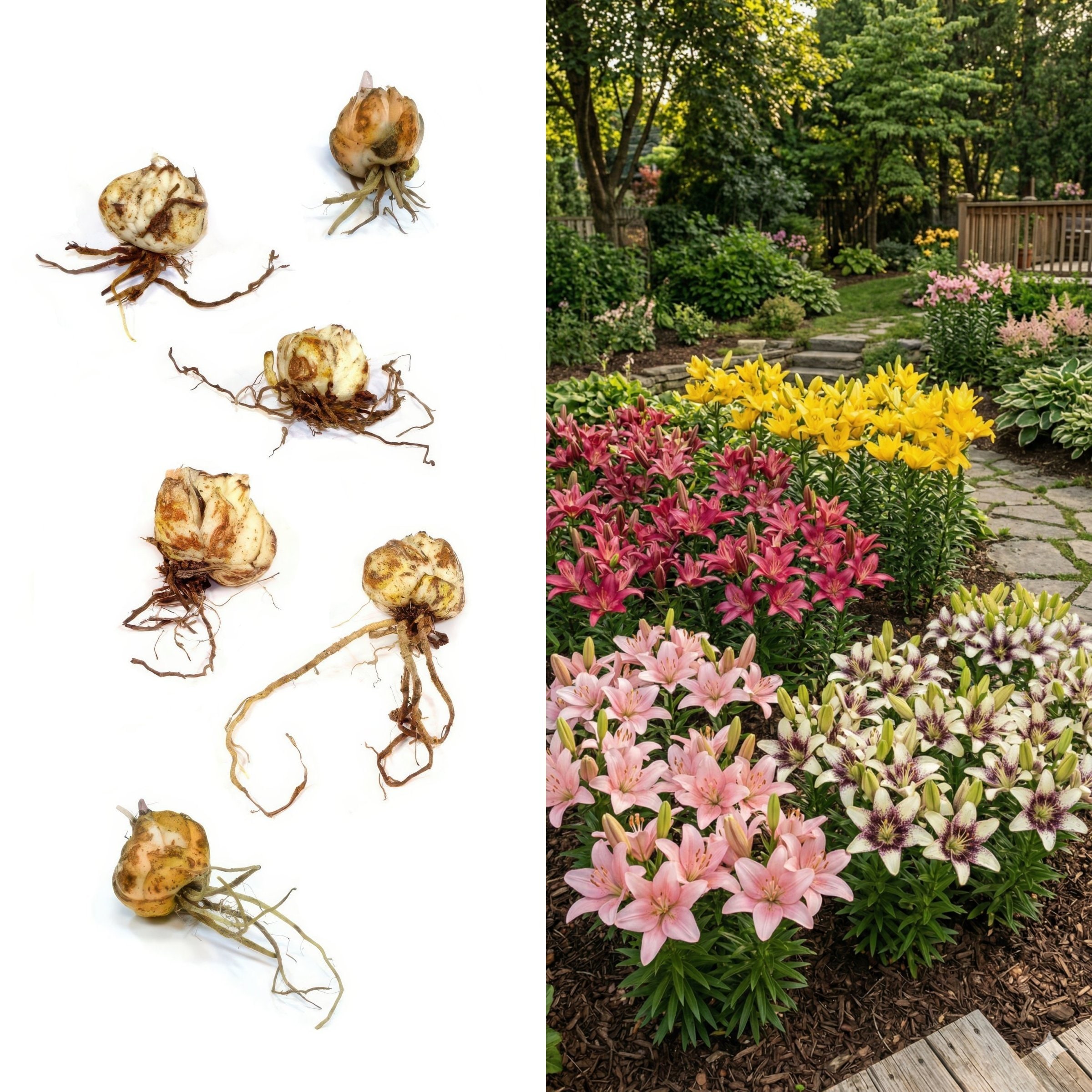 National Plant Network Assorted colors Lily Asiatic Pollen Free Mixed Bulbs Bulbs 6 -Pack