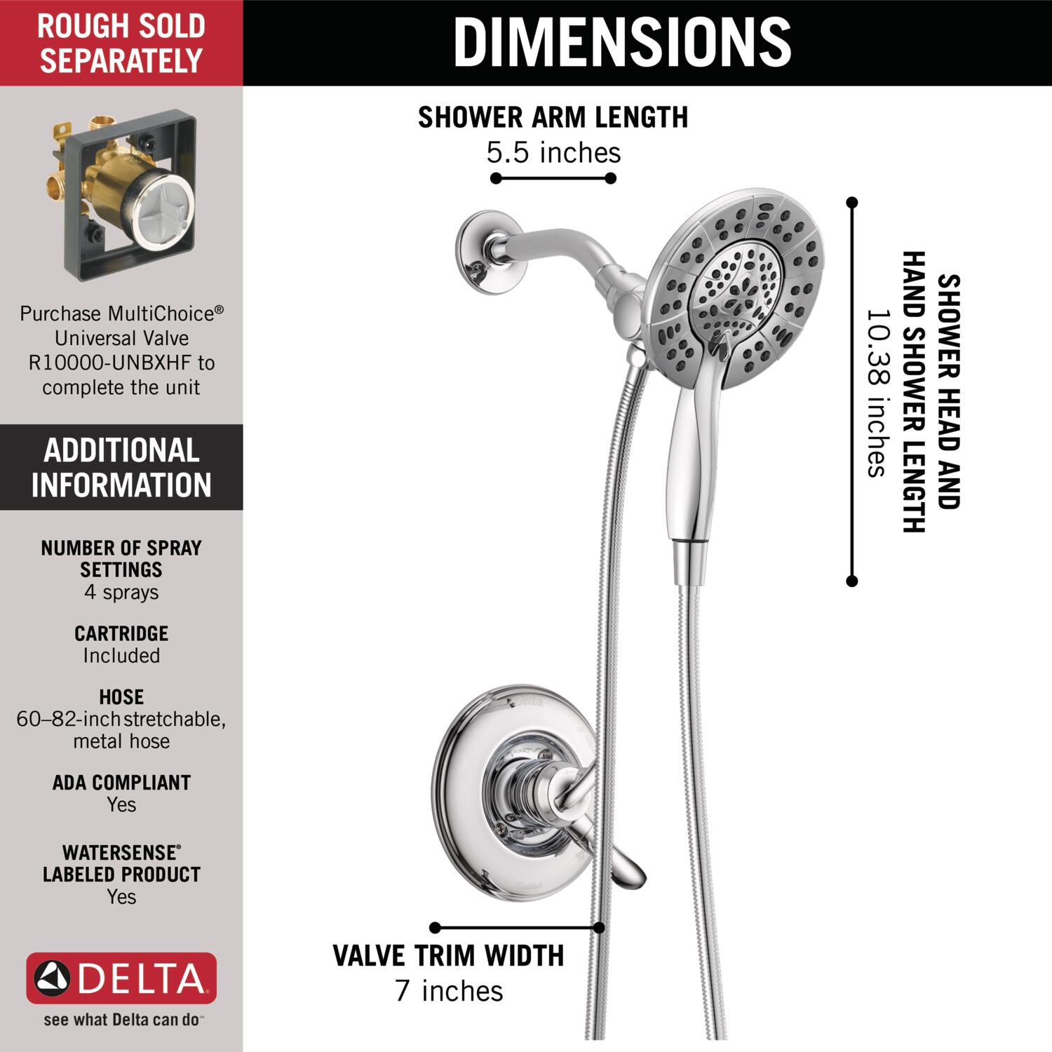 Delta T17294-I Tub-Shower-Faucets - View #3