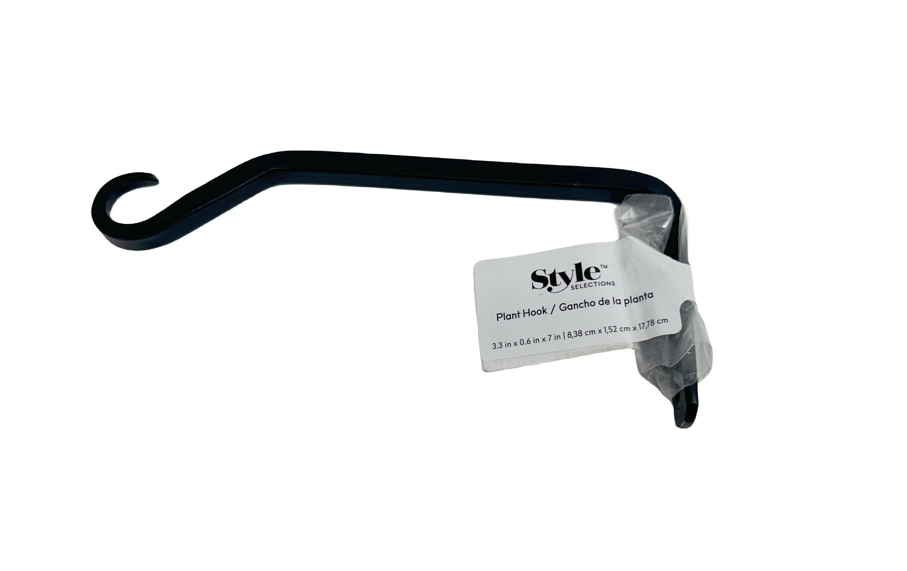 Style Selections 7-in Black Steel Plant Hook(s) in the Plant Hooks  department at