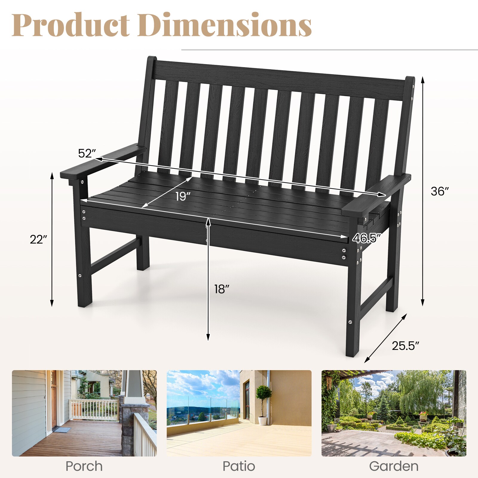 YERIVA O10895BKDH benches - View #4