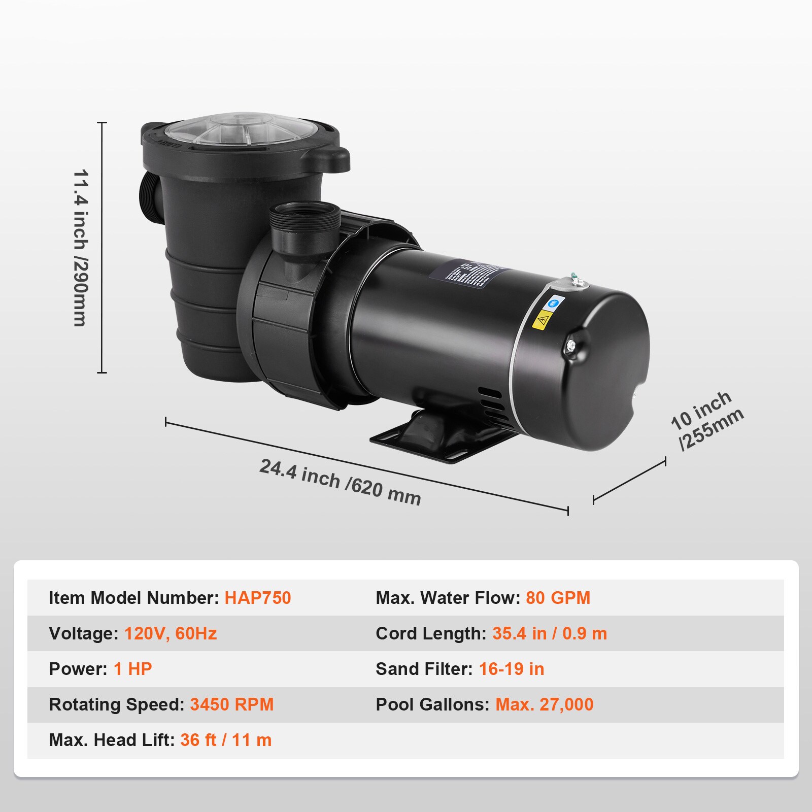 VEVOR SCYCGLBDSDDY03898V1 pumps - View #7