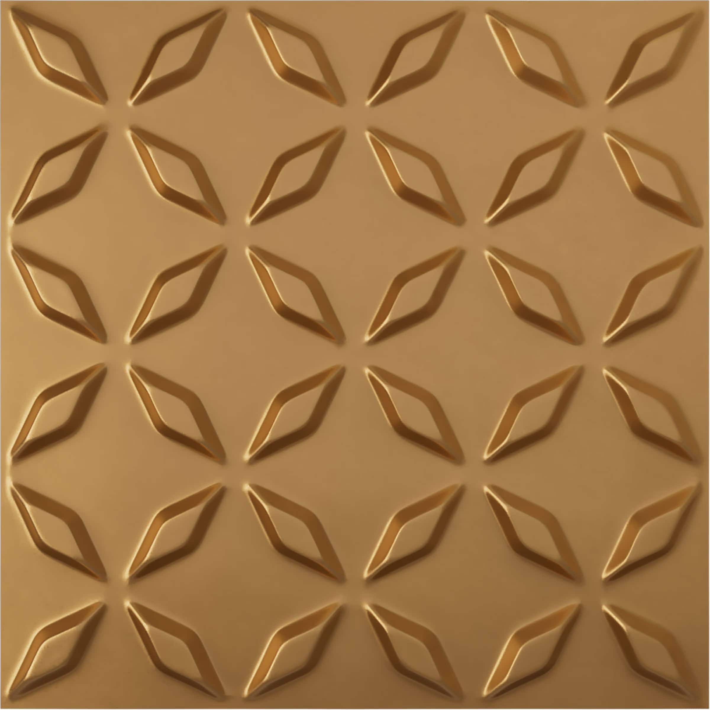 Ekena Millwork WP20X20DLBGL-CASE-12 19-5/8-in x 19-5/8-in Embossed Paintable/Stainable Gold PVC Wall Panel ( 12 -Pack, Covers 32.04 )