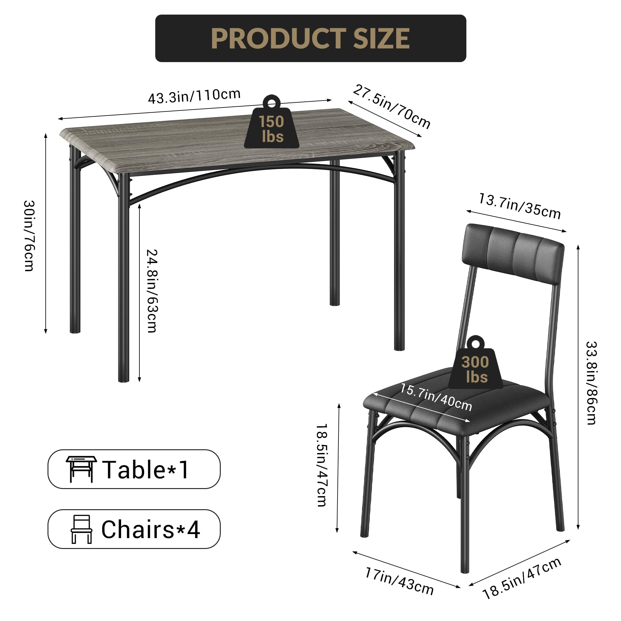 GarveeLife LSLX0330SB219 Dining-Tables - View #2