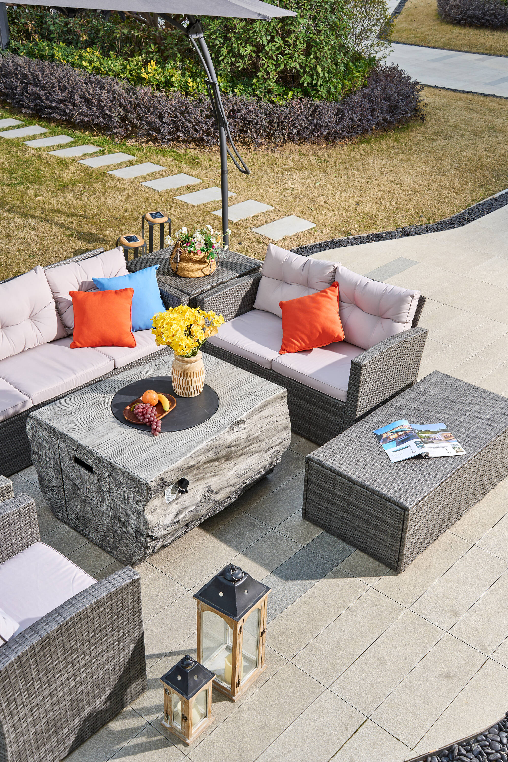 Direct Wicker DWG-N15032170-GR Patio-Conversation-Sets - View #9