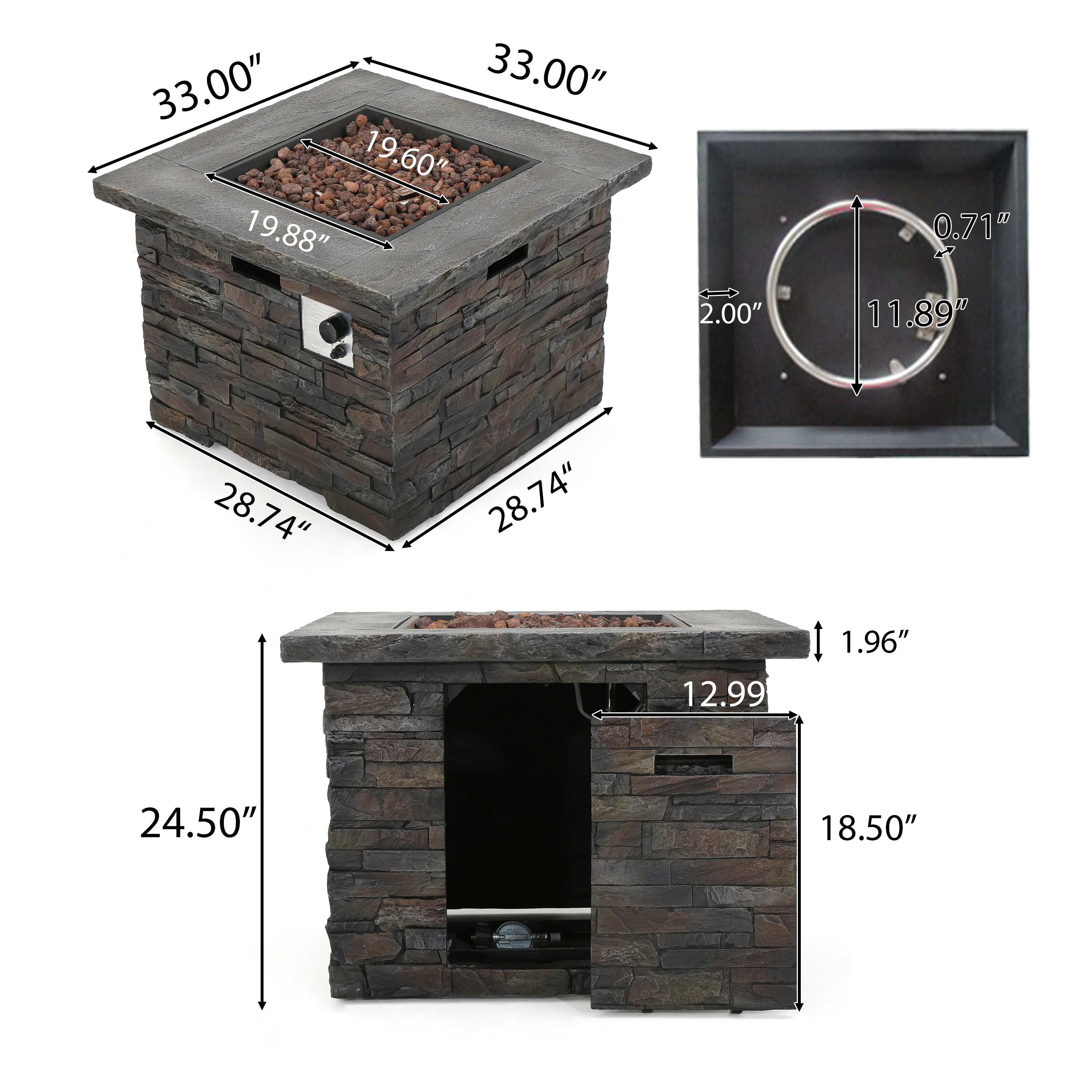 ToolCat PG2-20-PT Outdoor-Gas-Firepits - View #3