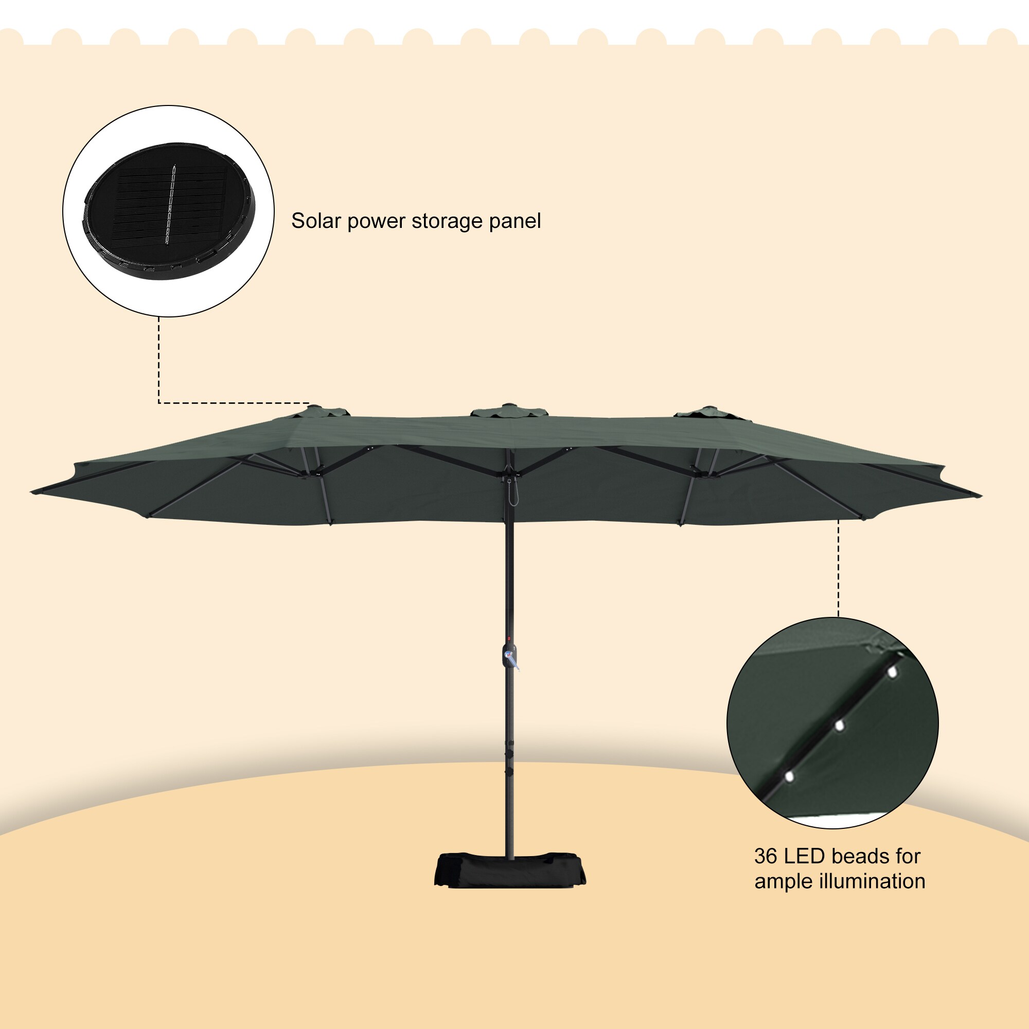 Boyel Living BL-26EA15LEDTDG Umbrellas-2 - View #6