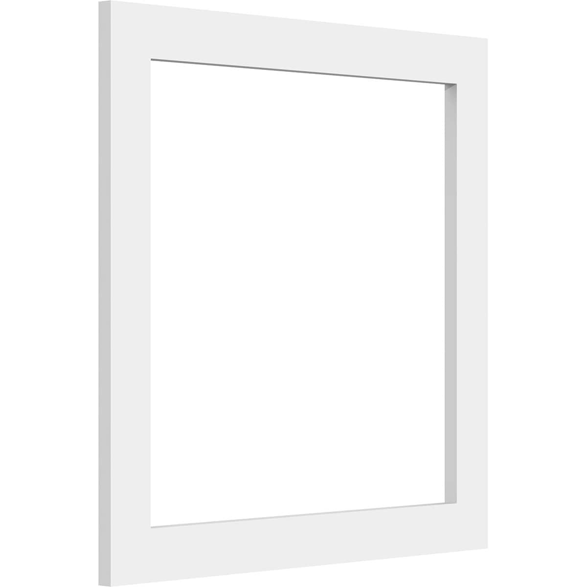 Ekena Millwork WALP16X16X037PRE 16-in x 16-in Smooth Paintable/Stainable White PVC Fretwork Wall Panel ( 1.77-sq ft )