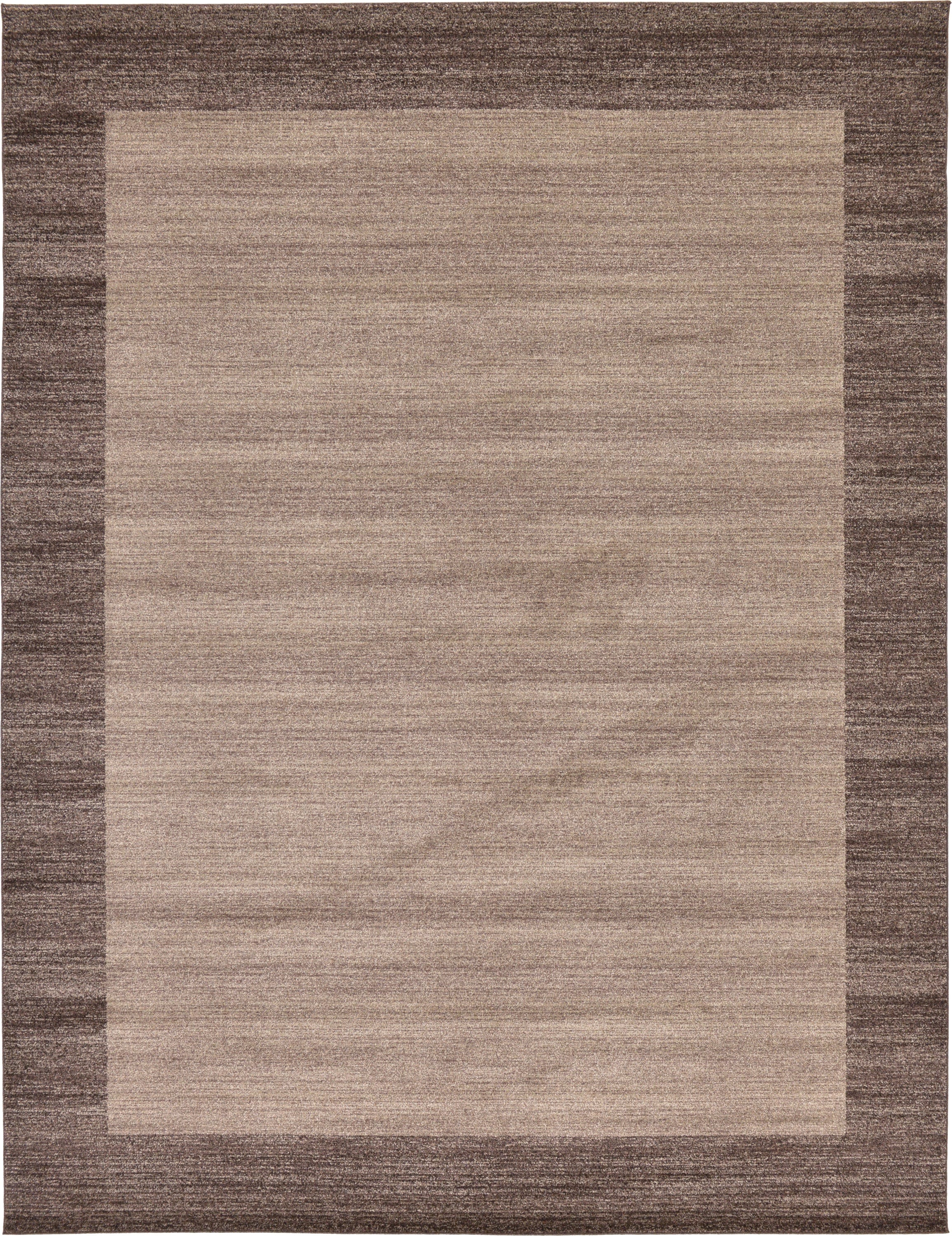 Unique Loom 3132119 Abigail Del Mar 10 x 13 (ft) Loomed Polypropylene Light Brown/Beige Rectangular Indoor Border Area rug