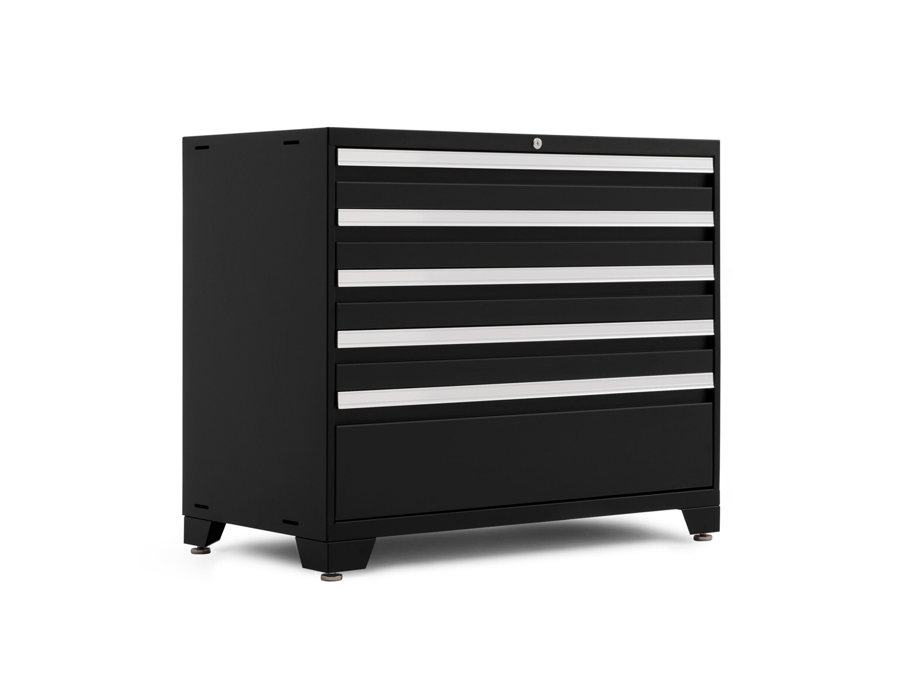 NewAge Products Pro Series 5 Drawer 42 in W x 37.5 in H x 22 in D Freestanding Steel Garage Cabinet in Black 52837 at Lowes
