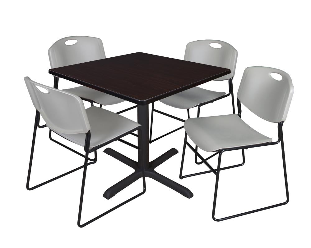 Regency TB3636MW44GY Breakroom Brown 4-Person Training Table (36-in W x 29-in H)