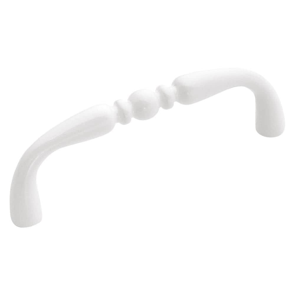 Hickory Hardware P14451-W Conquest 3-in , 76mm Center to Center White Rectangular Handle