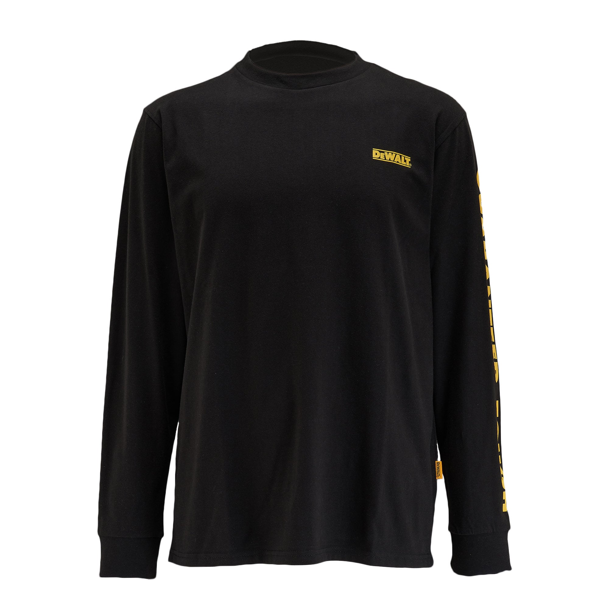 DEWALT DXWW50017-BLK-LRG Men's Black Poplin Long sleeve Solid T-shirt ( Large )