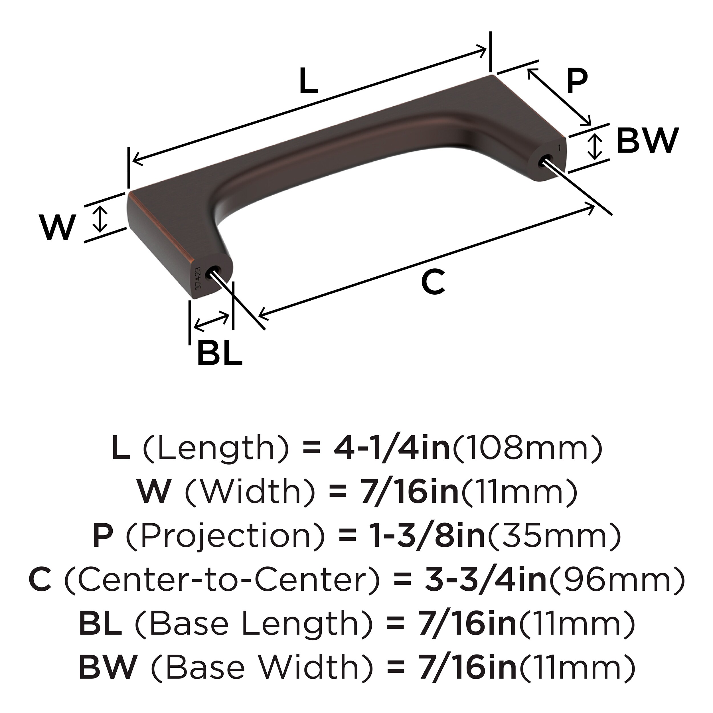 Amerock BP37423ORB Cabinet-Pulls - View #4