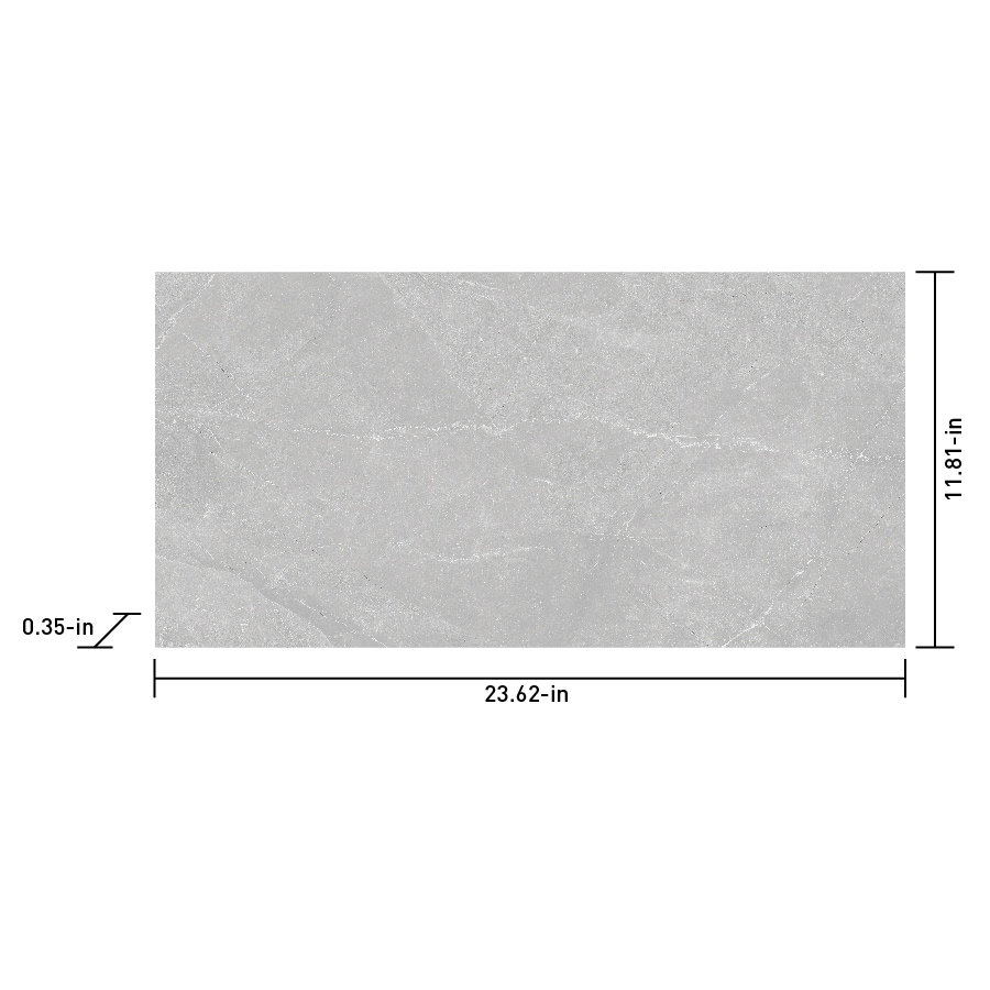 Satori Palisade Grigio 12-in x 24-in Polished Porcelain Marble Look ...