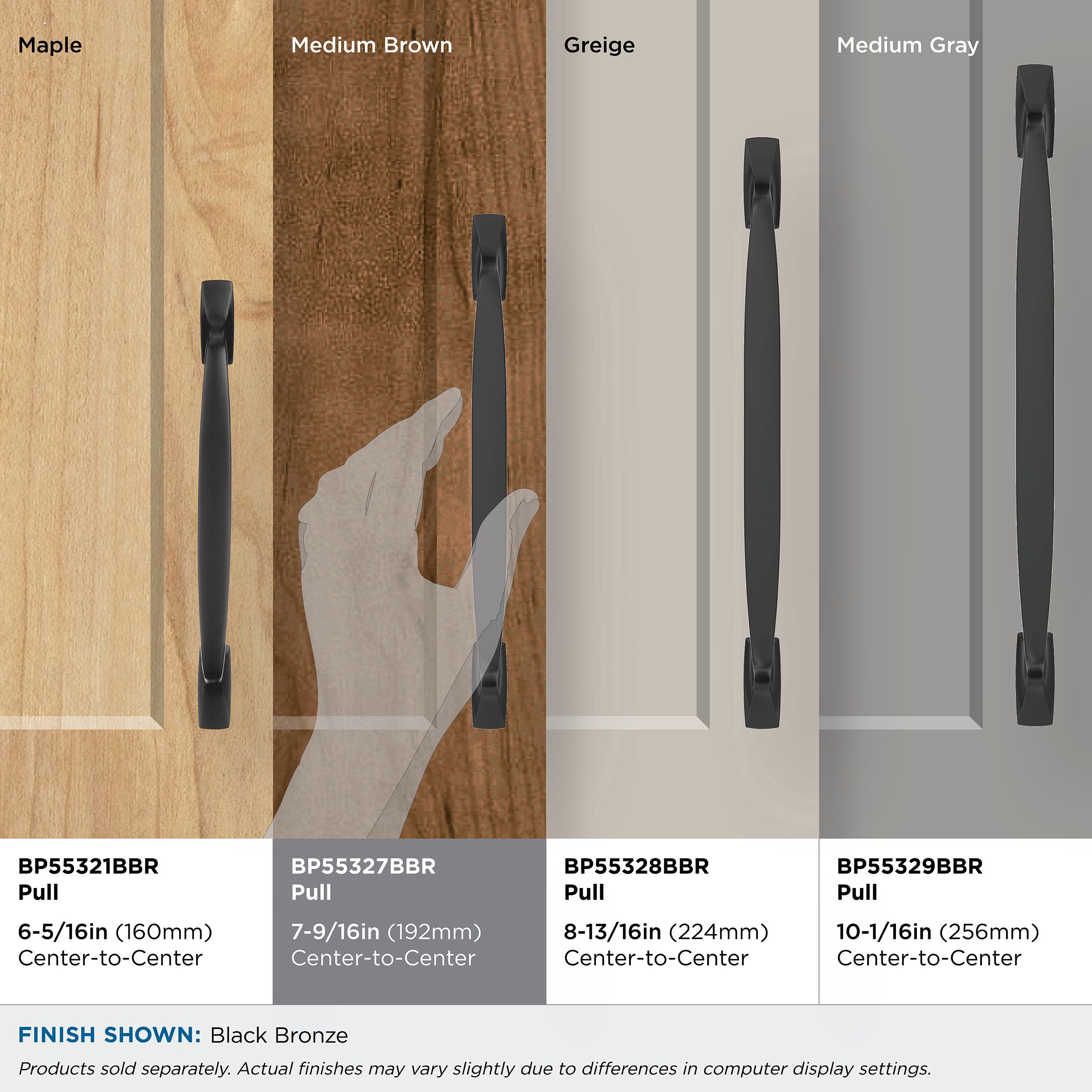 Amerock BP55327BBR Cabinet-Pulls - View #6